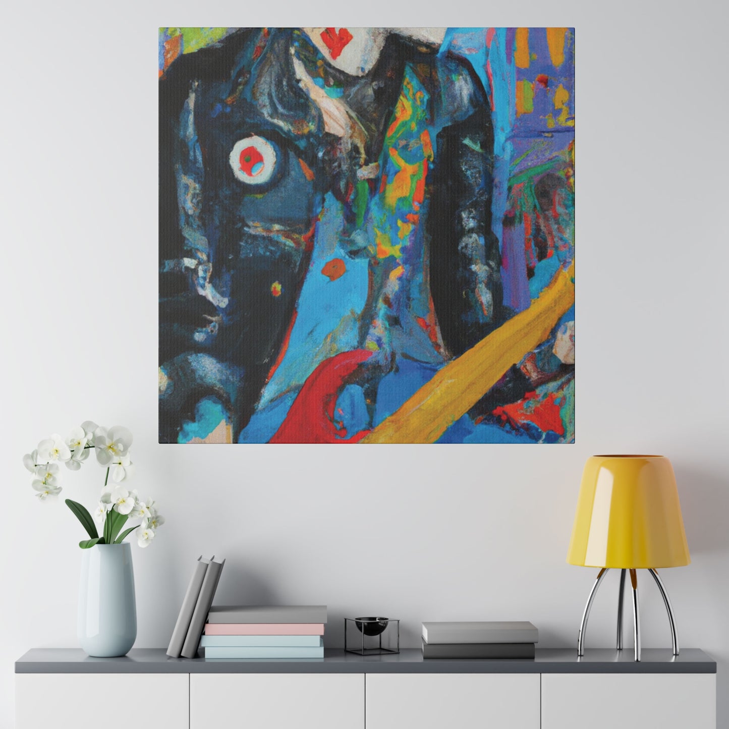 4391Q - Rockstar Oil Painting Style Print | Poster | Home Decor | Wall Art | Music Art | Canvas