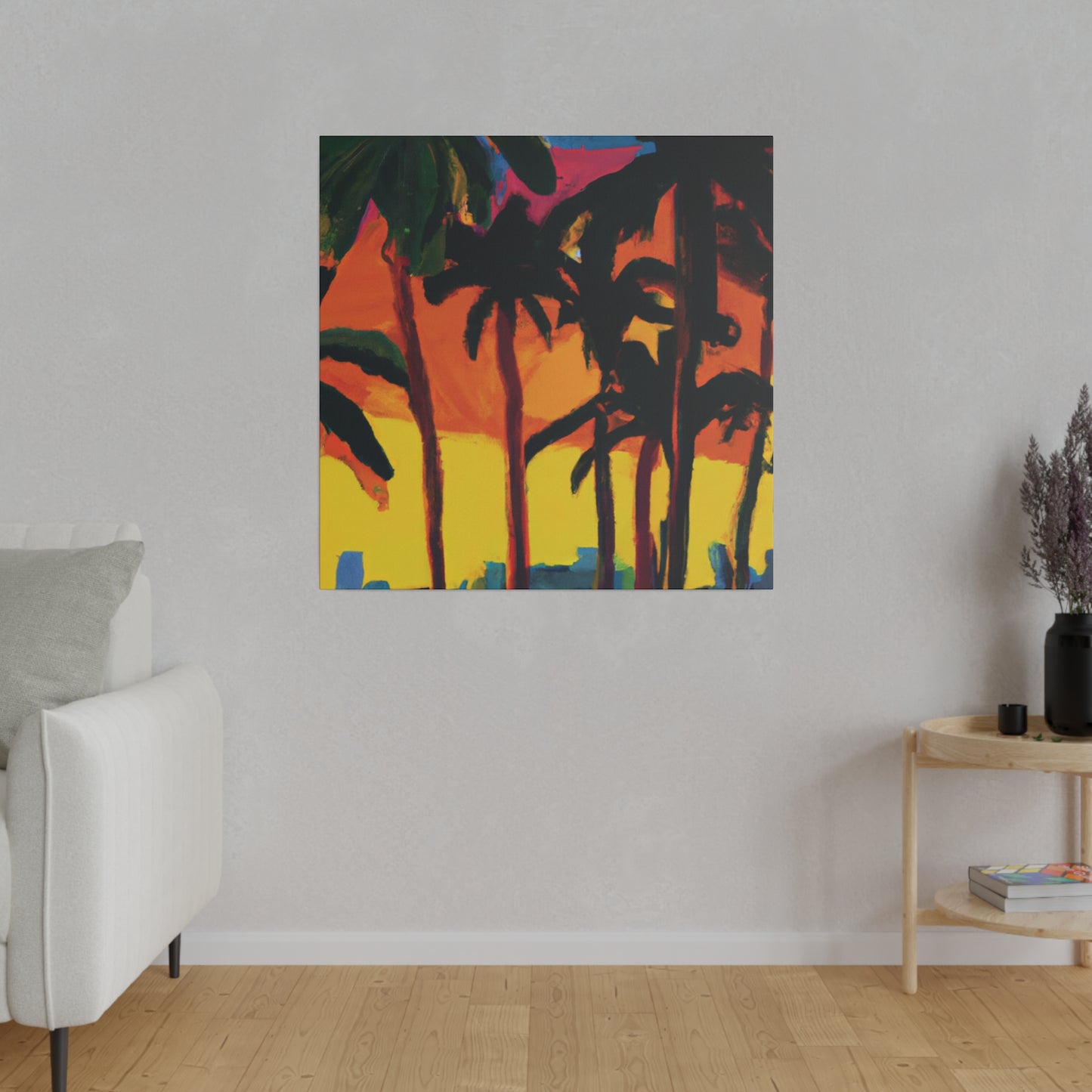 7398G - Miami Beach Sunset Painting Print | Miami | Beach | Sunset | Poster | Home Decor | Wall Art | Canvas