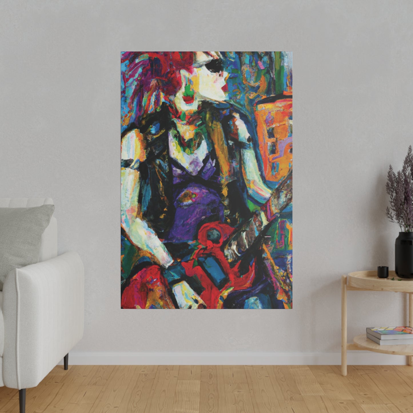 6874R - Rockstar Oil Painting Style Print | Poster | Home Decor | Wall Art | Music Art | Canvas