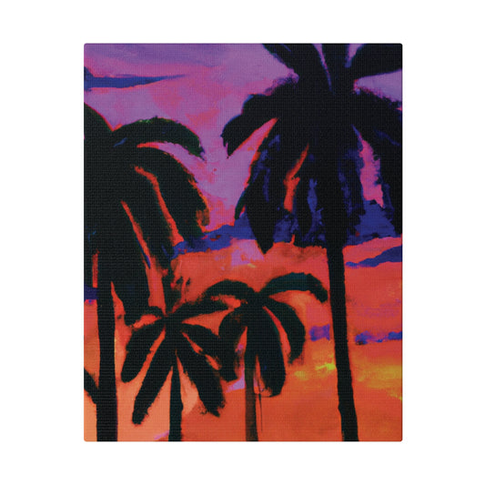 8314G - Miami Beach Sunset Painting Print | Miami | Beach | Sunset | Poster | Home Decor | Wall Art | Canvas