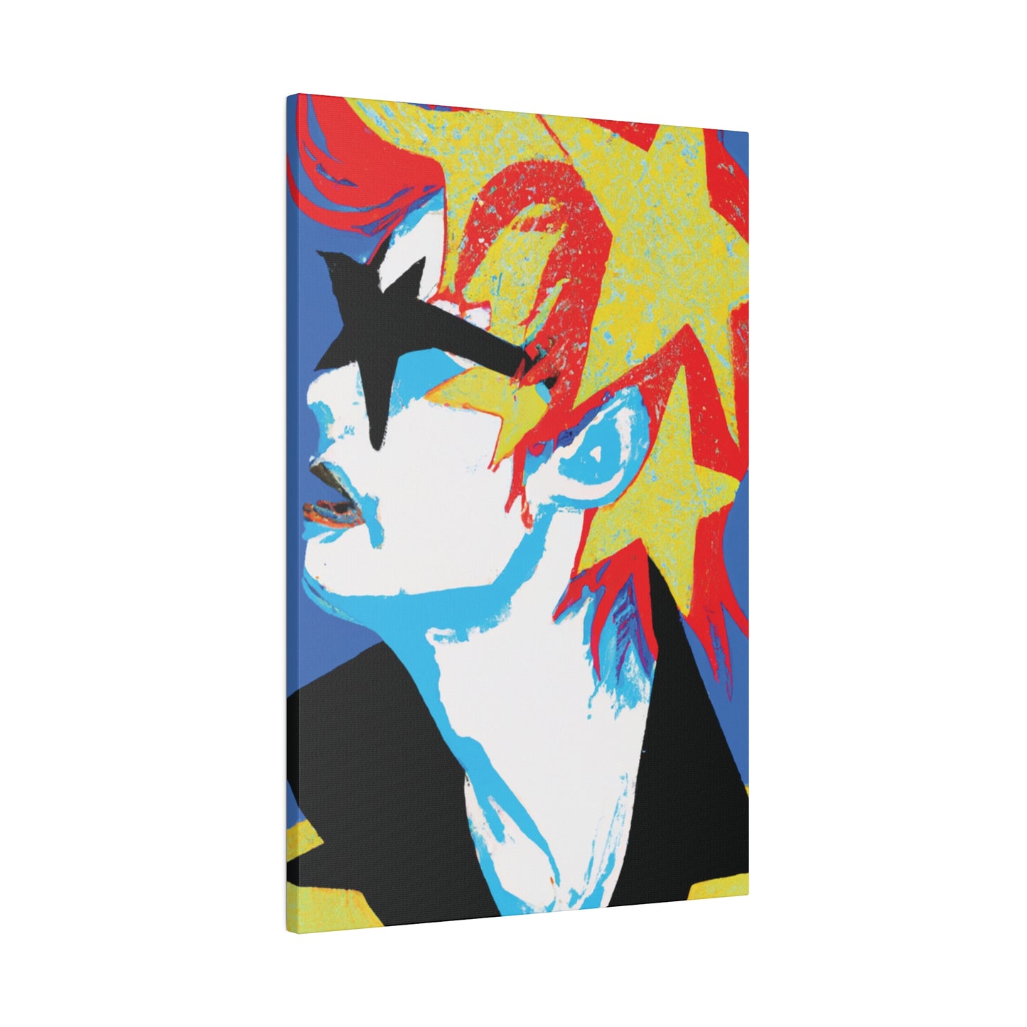 9245E - Rockstar Painting Print | Face | Abstract | Poster | Home Decor | Wall Art | Music Art | Canvas