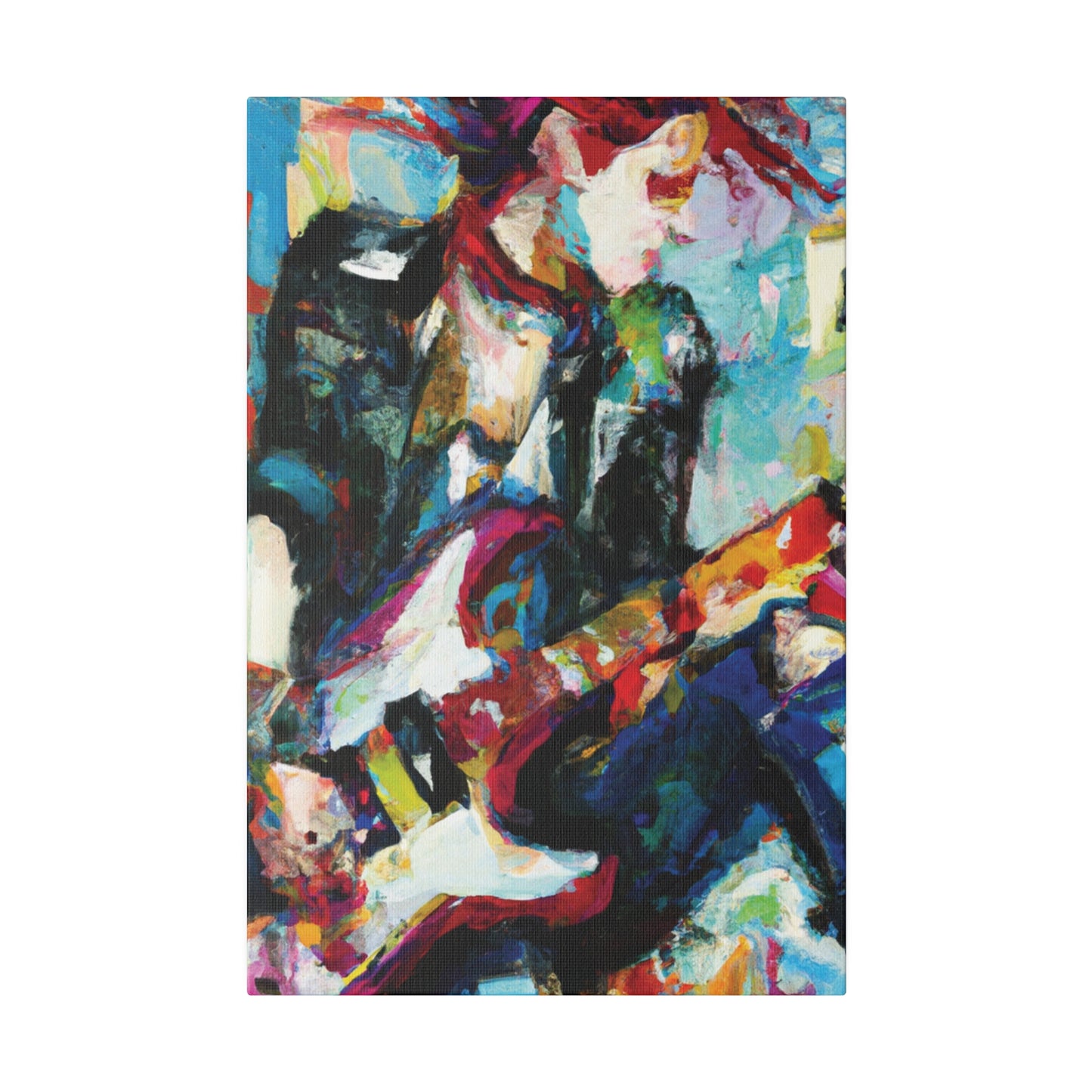 3767O - Rockstar Oil Painting Style Print | Poster | Home Decor | Wall Art | Music Art | Canvas