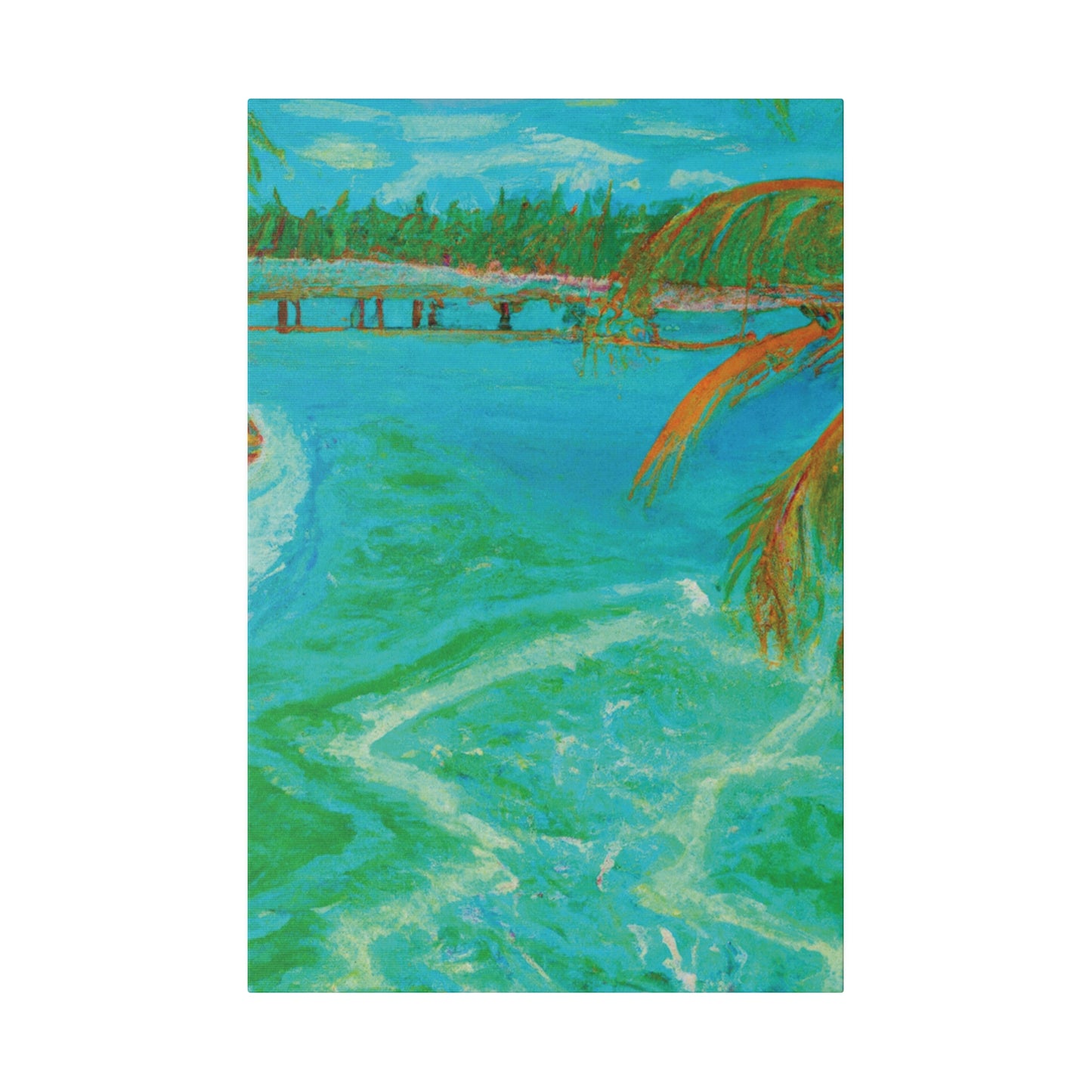 8864B - Bahamas Ocean Painting Print | Bahamas | Ocean | Beach | Poster | Home Decor | Wall Art | Canvas