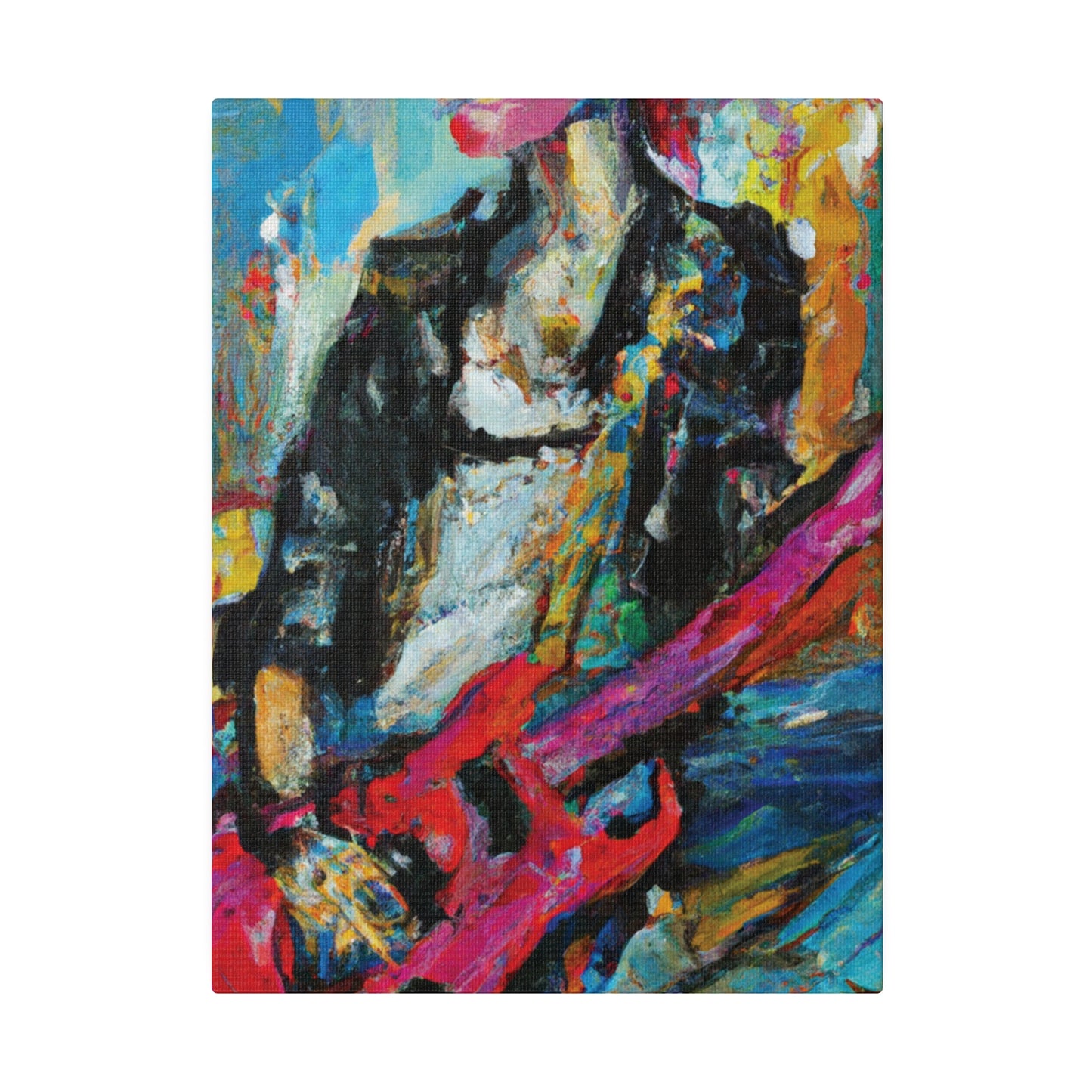 472O - Rockstar Oil Painting Style Print | Poster | Home Decor | Wall Art | Music Art | Canvas