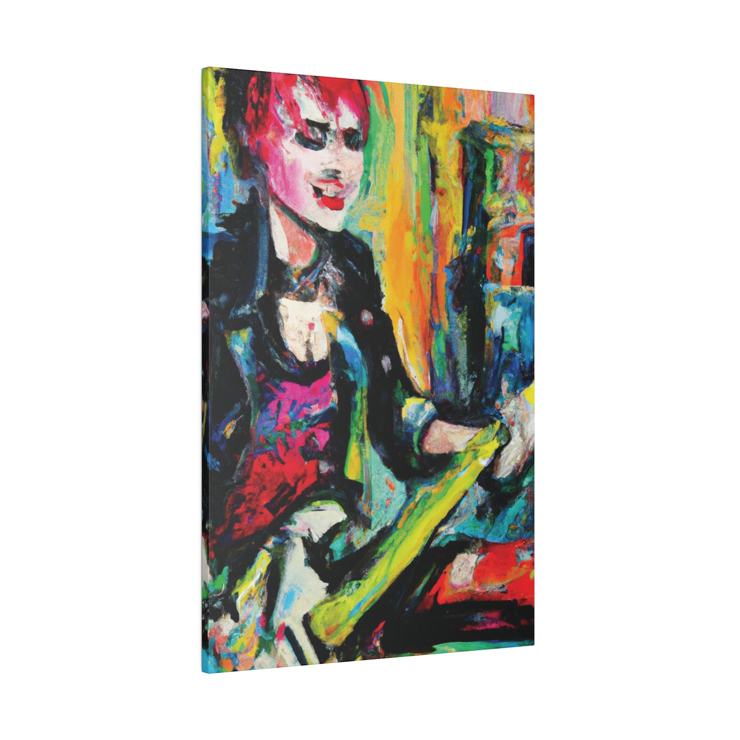 2784T - Rockstar Oil Painting Style Print | Poster | Home Decor | Wall Art | Music Art | Canvas