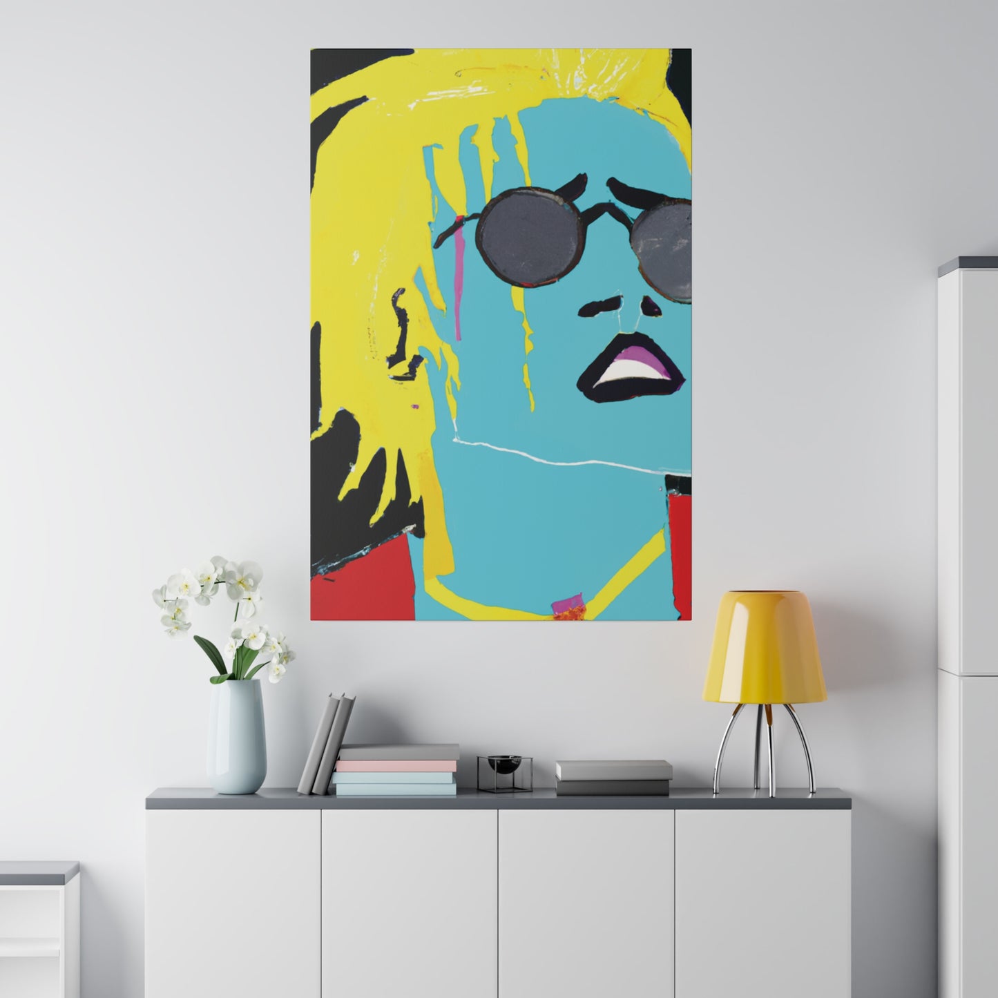 3863S - Rockstar Painting Print | Face | Abstract | Poster | Home Decor | Wall Art | Music Art | Canvas