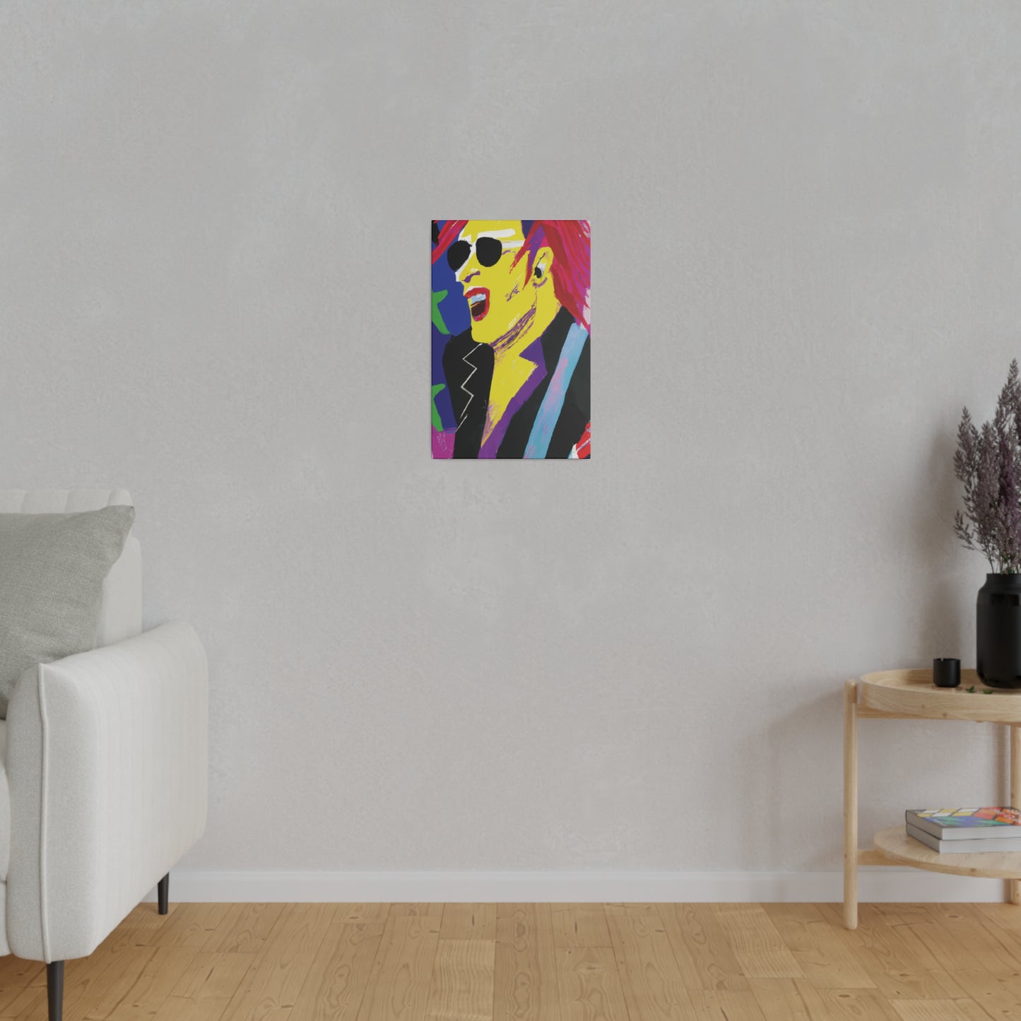 9751P - Rockstar Painting Print | Face | Abstract | Poster | Home Decor | Wall Art | Music Art | Canvas