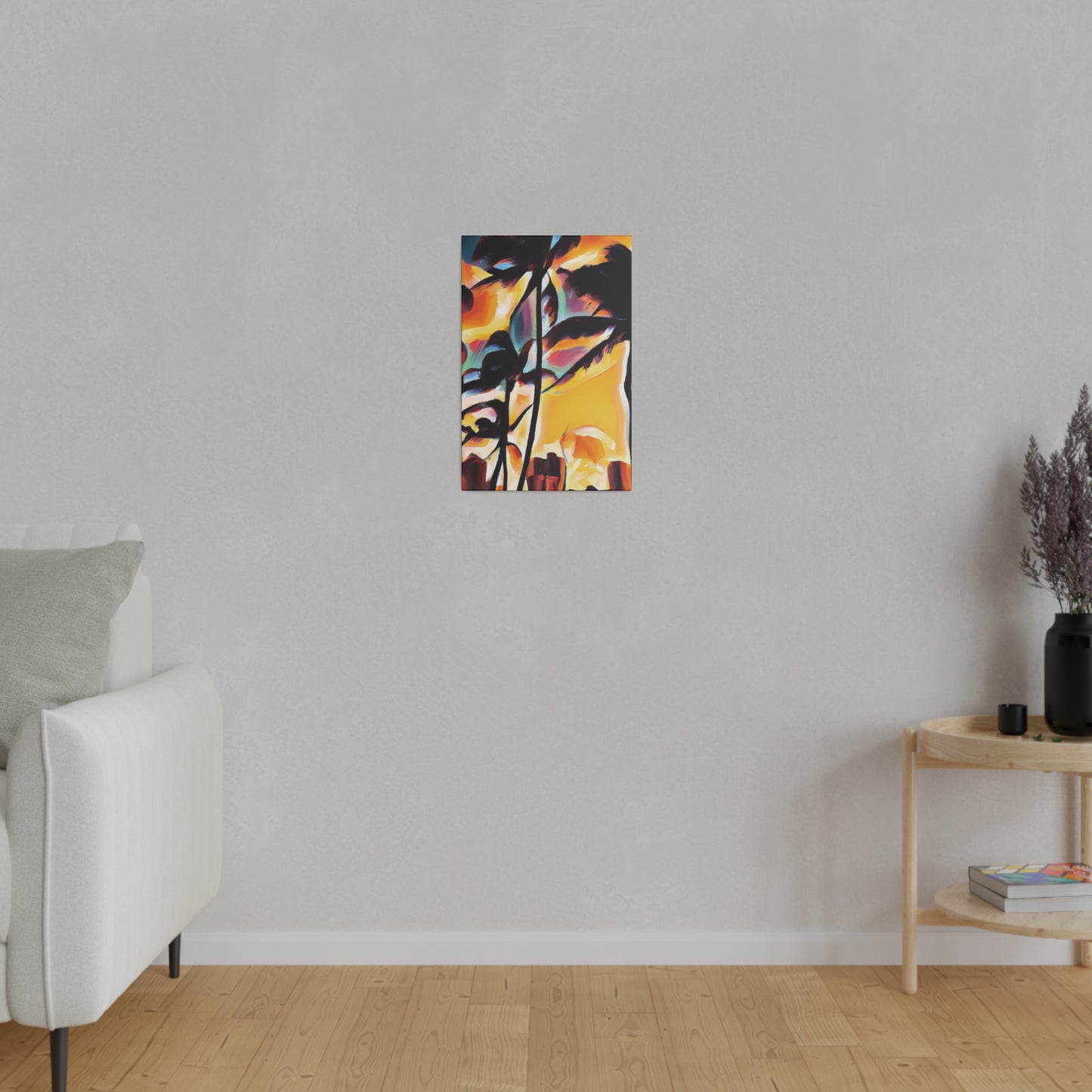 7343H - Miami Beach Sunset Painting Print | Miami | Beach | Sunset | Poster | Home Decor | Wall Art | Canvas