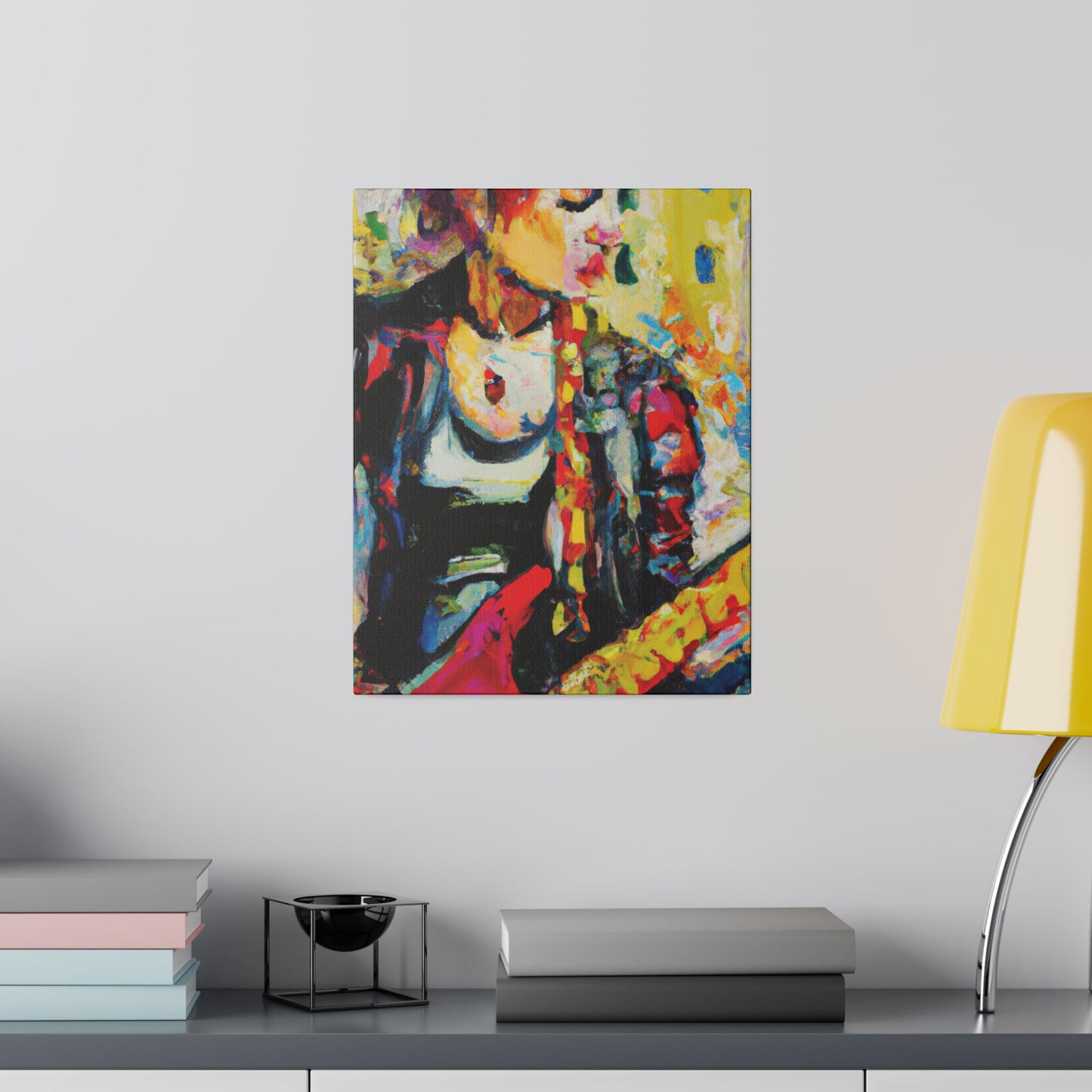 8768U - Rockstar Oil Painting Style Print | Poster | Home Decor | Wall Art | Music Art | Canvas