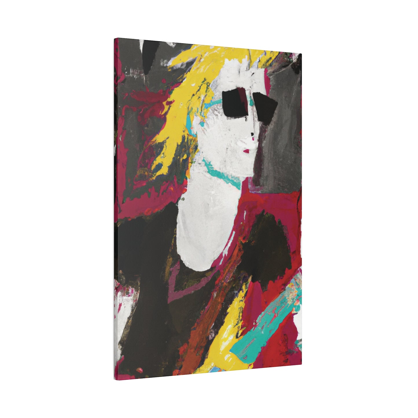 9346S - Rockstar Painting Print | Face | Abstract | Poster | Home Decor | Wall Art | Music Art | Canvas