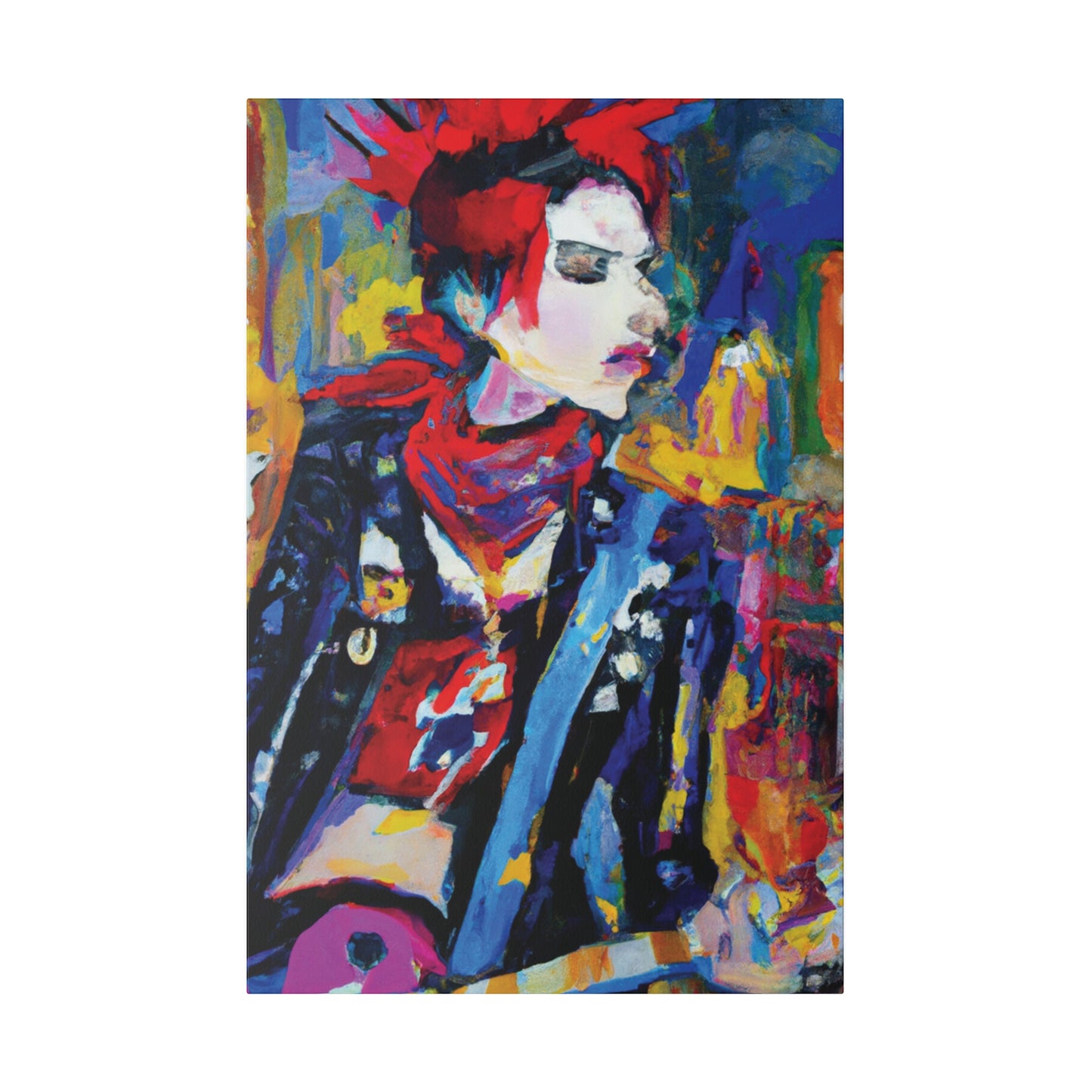 8996X - Rockstar Oil Painting Style Print | Poster | Home Decor | Wall Art | Music Art | Canvas