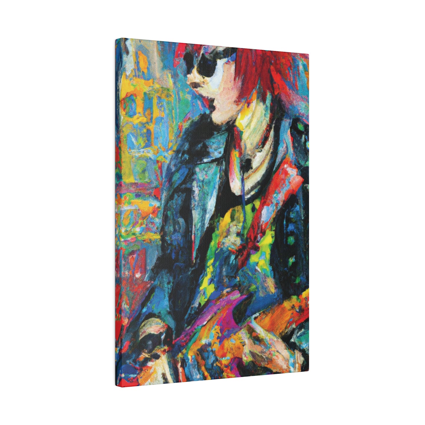 1754P - Rockstar Oil Painting Style Print | Poster | Home Decor | Wall Art | Music Art | Canvas