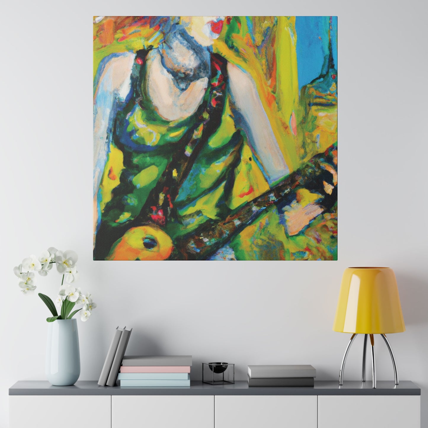 4713C - Rockstar Oil Painting Style Print | Poster | Home Decor | Wall Art | Music Art | Canvas