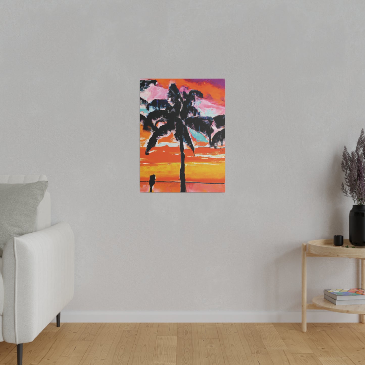 8371S - Miami Beach Sunset Painting Print | Miami | Beach | Sunset | Poster | Home Decor | Wall Art | Canvas