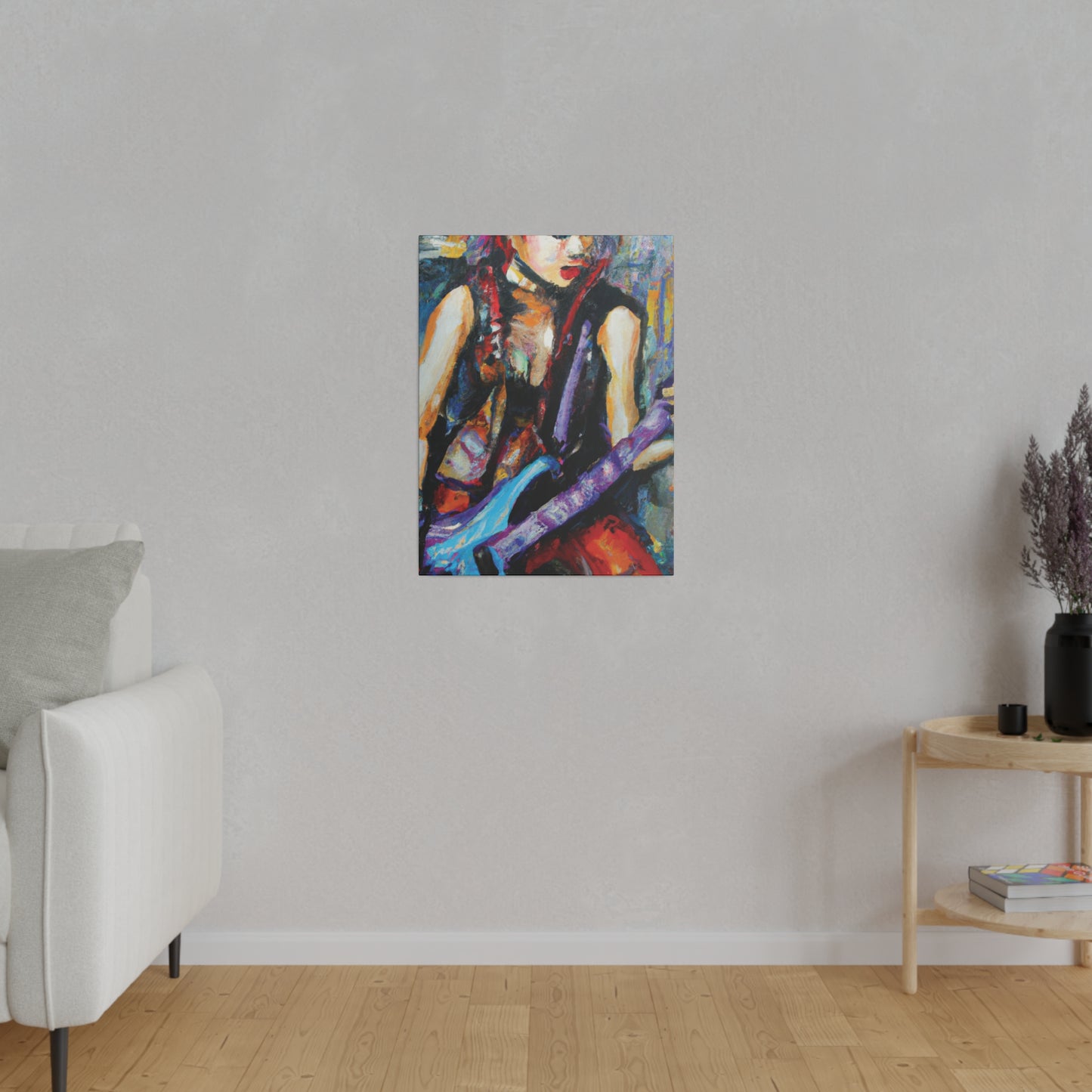 6251Z - Rockstar Oil Painting Style Print | Poster | Home Decor | Wall Art | Music Art | Canvas