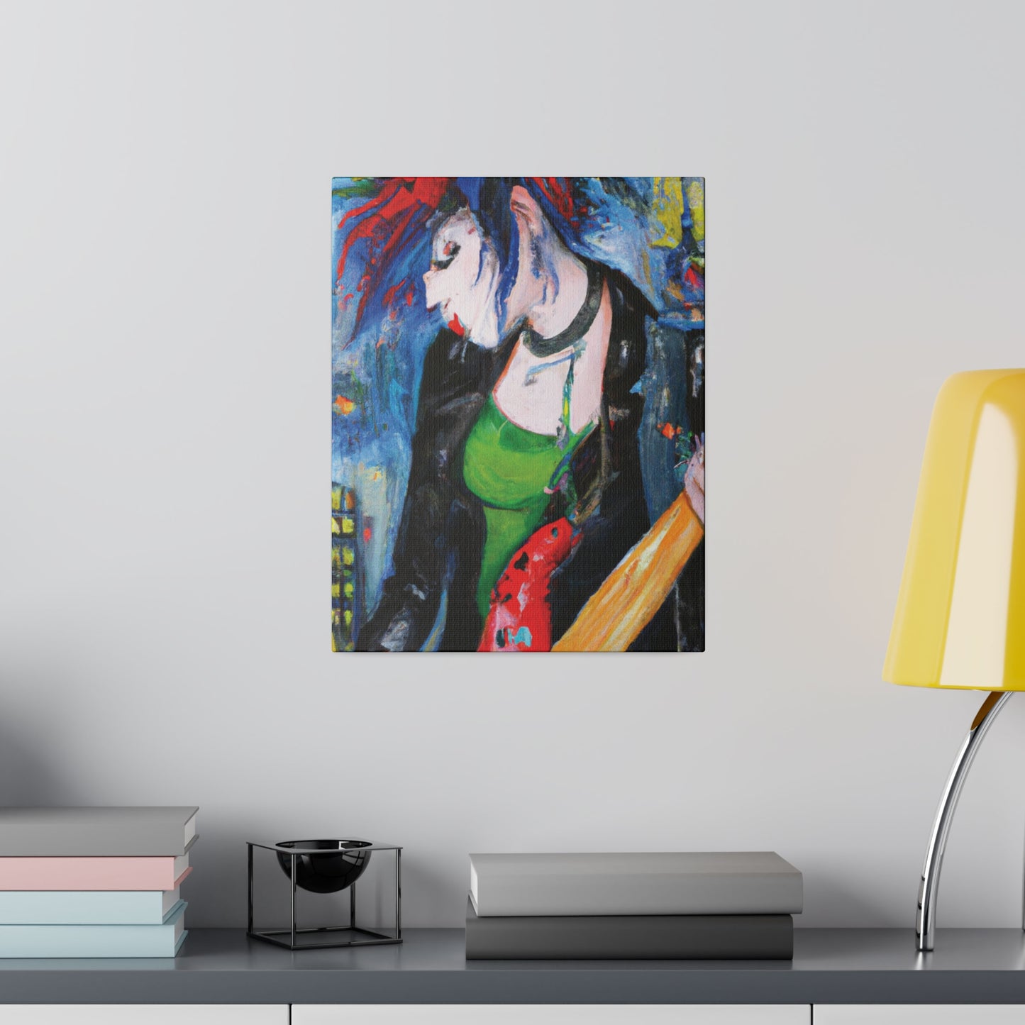 9423T - Rockstar Oil Painting Style Print | Poster | Home Decor | Wall Art | Music Art | Canvas
