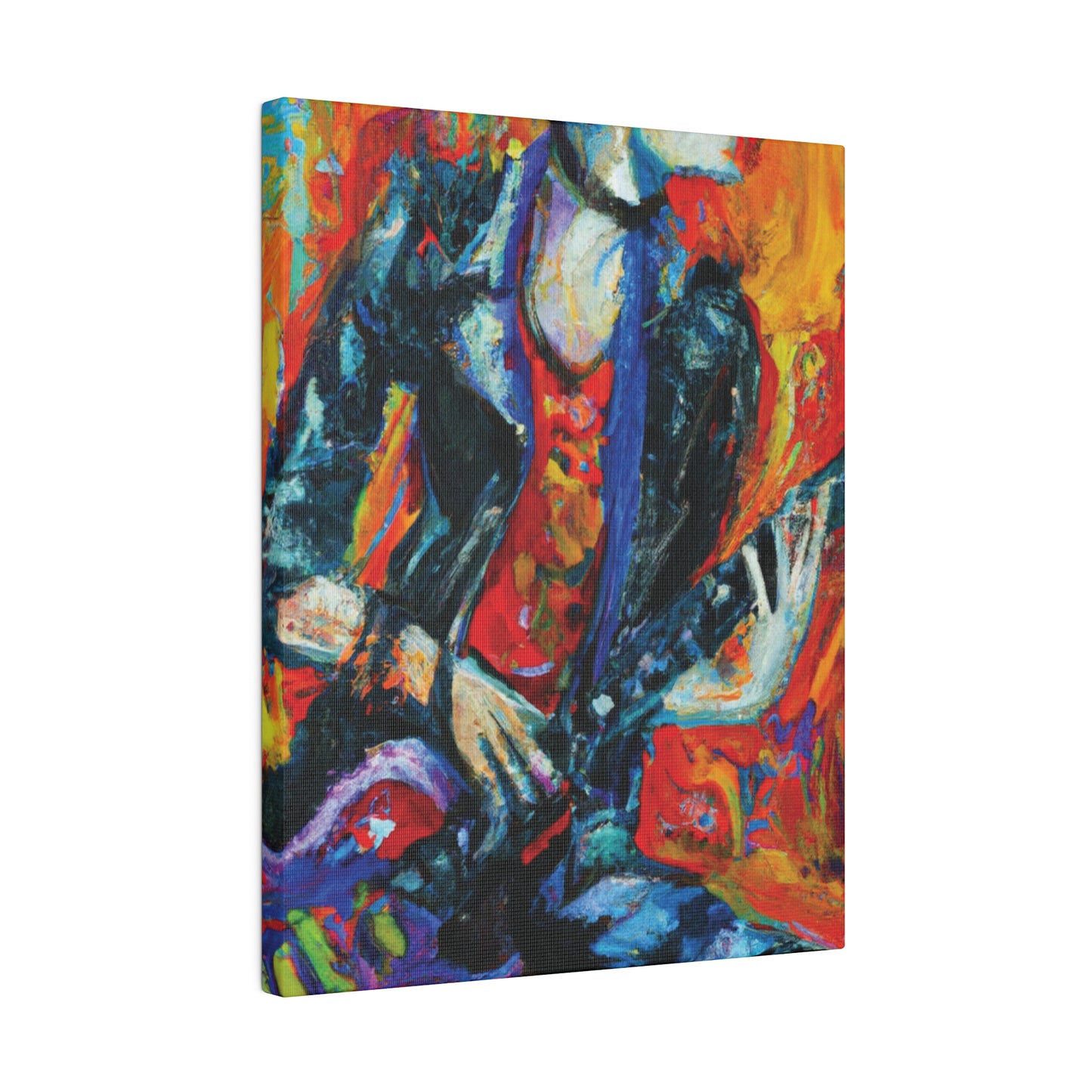 7348F - Rockstar Oil Painting Style Print | Poster | Home Decor | Wall Art | Music Art | Canvas