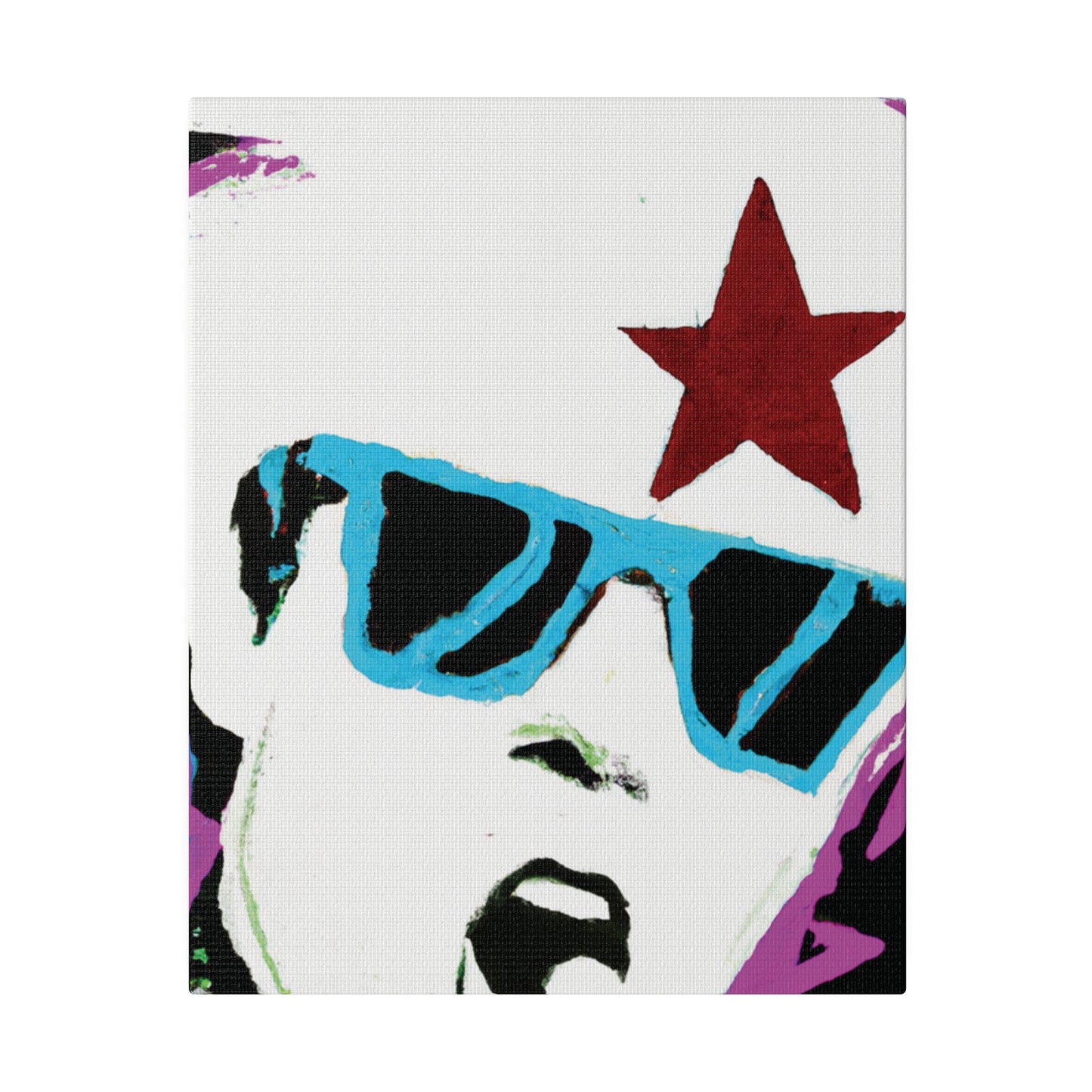 4850F - Rockstar Painting Print | Face | Abstract | Poster | Home Decor | Wall Art | Music Art | Canvas