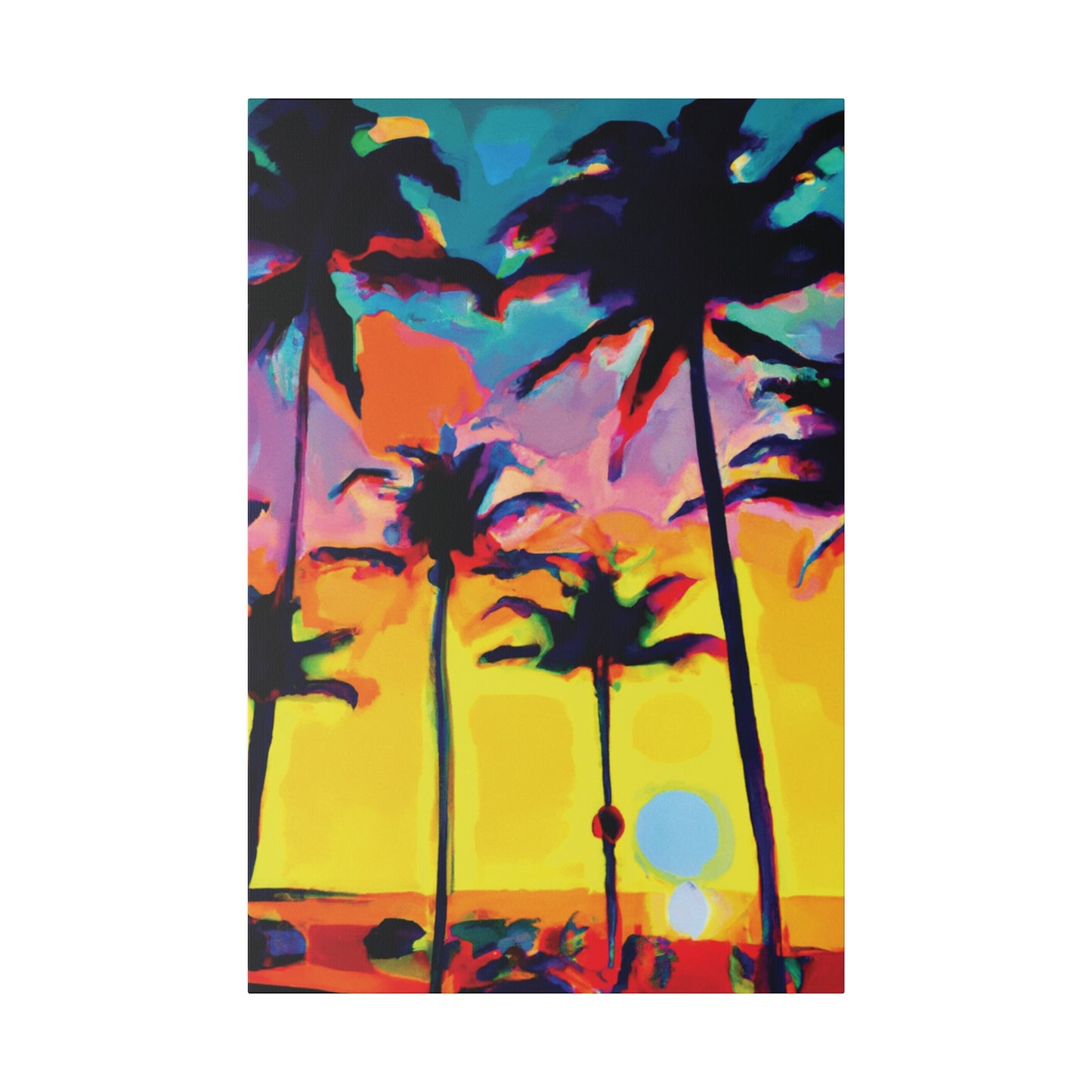 108K - Miami Beach Sunset Painting Print | Miami | Beach | Sunset | Poster | Home Decor | Wall Art | Canvas