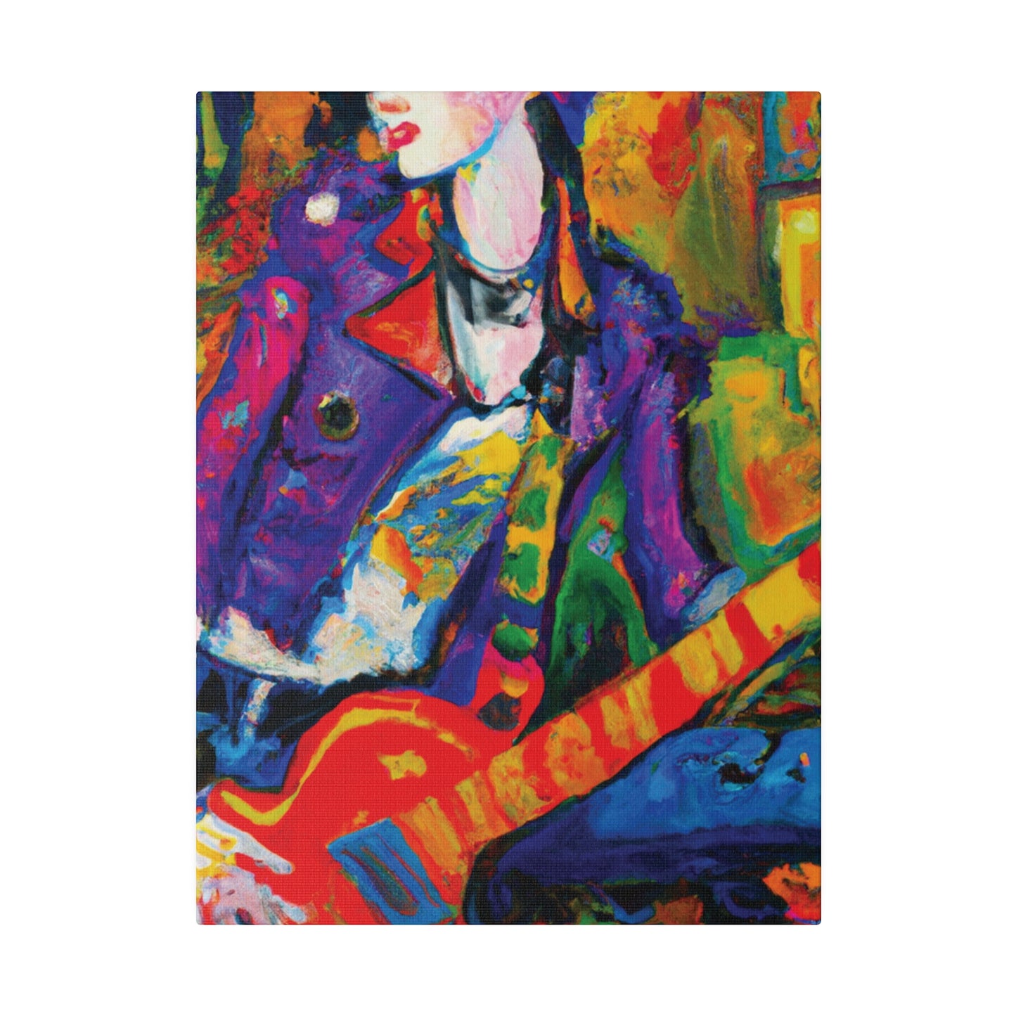 7368Q - Rockstar Oil Painting Style Print | Poster | Home Decor | Wall Art | Music Art | Canvas