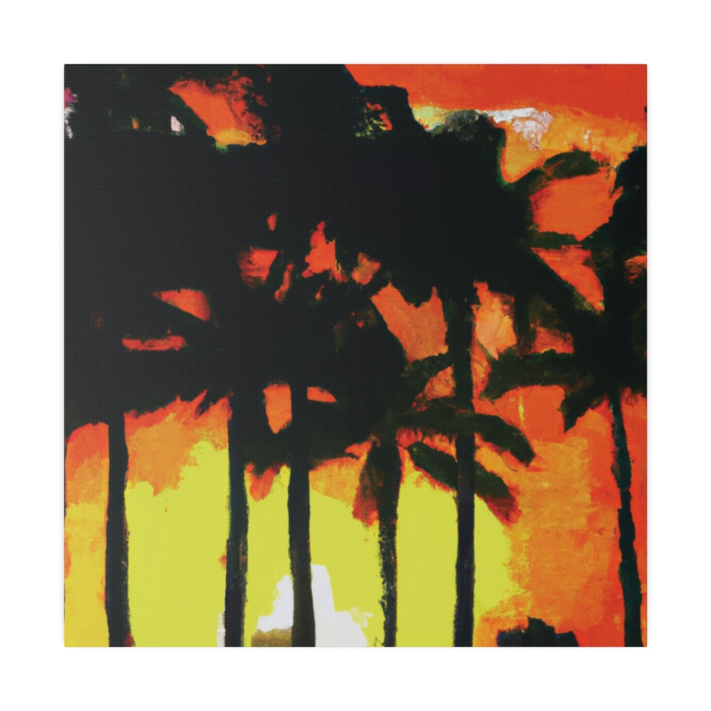 8291L - Miami Beach Sunset Painting Print | Miami | Beach | Sunset | Poster | Home Decor | Wall Art | Canvas