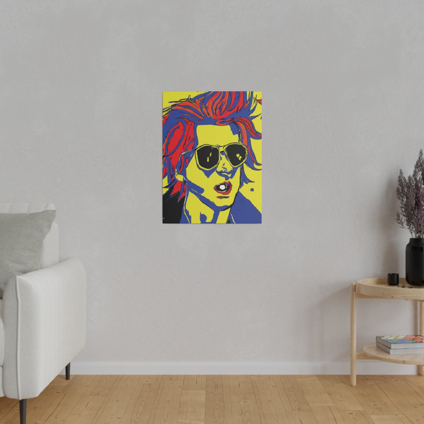 7446Z - Rockstar Painting Print | Face | Abstract | Poster | Home Decor | Wall Art | Music Art | Canvas