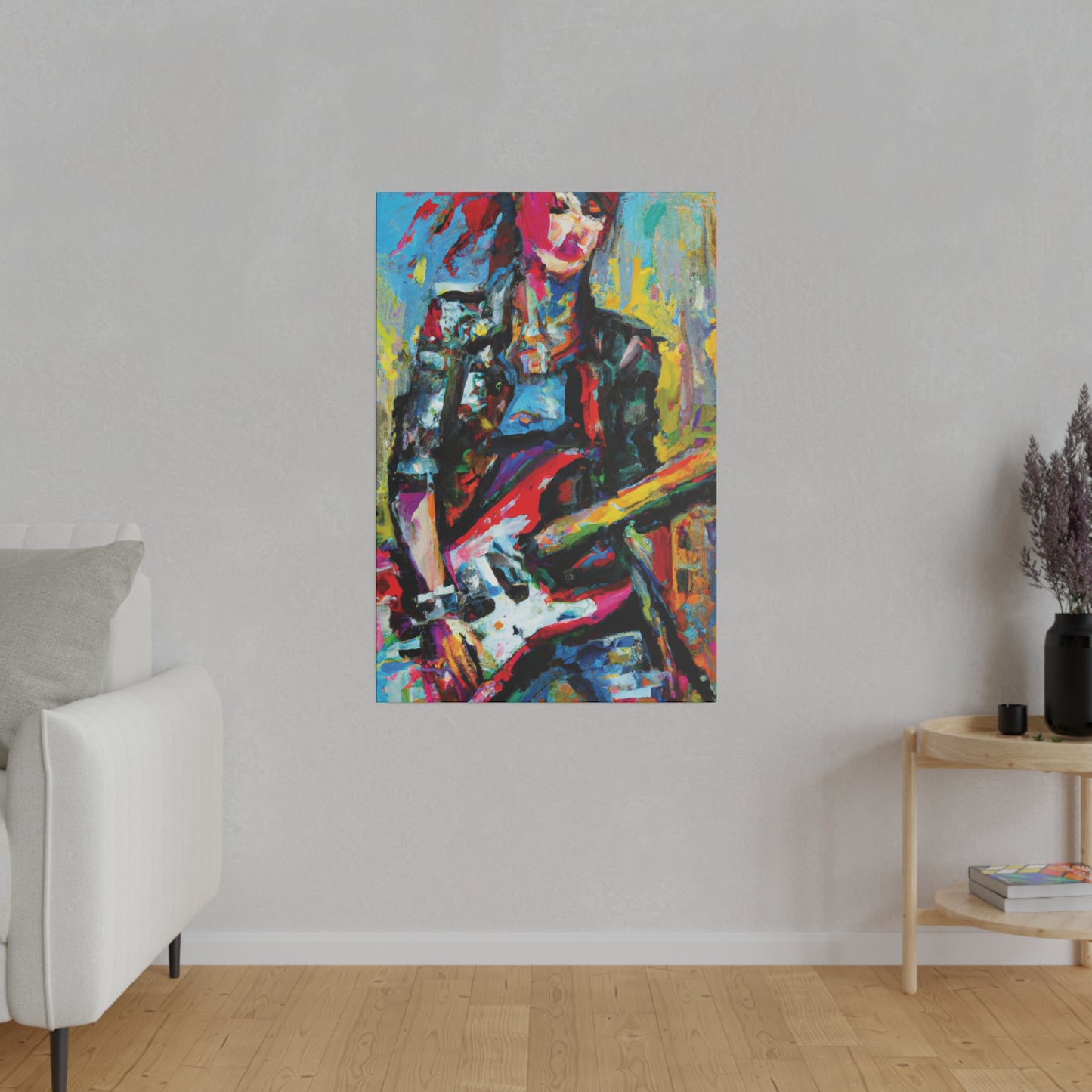 9010O - Rockstar Oil Painting Style Print | Poster | Home Decor | Wall Art | Music Art | Canvas