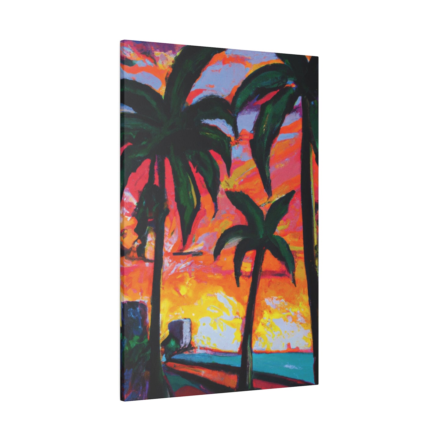 5471R - Miami Beach Sunset Painting Print | Miami | Beach | Sunset | Poster | Home Decor | Wall Art | Canvas