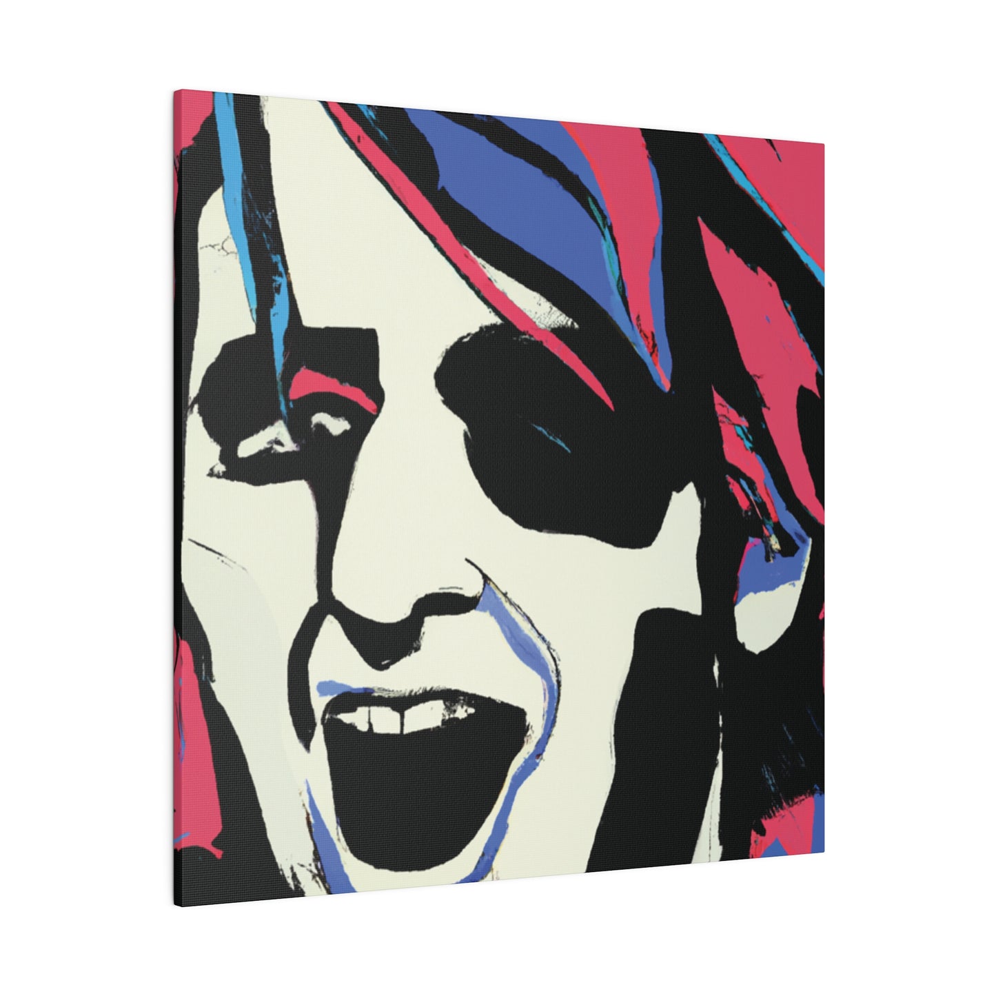 4318K - Rockstar Painting Print | Face | Abstract | Poster | Home Decor | Wall Art | Music Art | Canvas