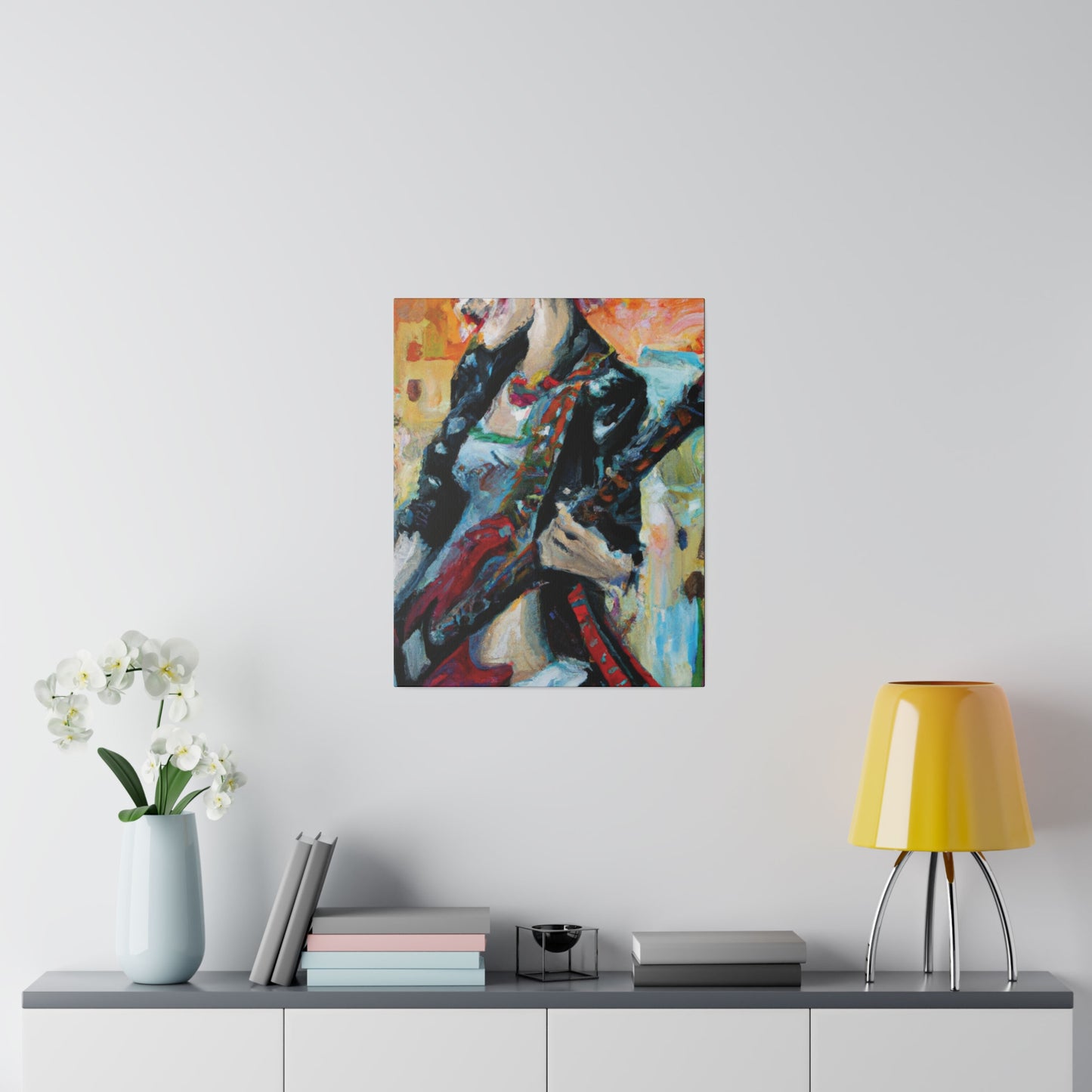 732X - Rockstar Oil Painting Style Print | Poster | Home Decor | Wall Art | Music Art | Canvas