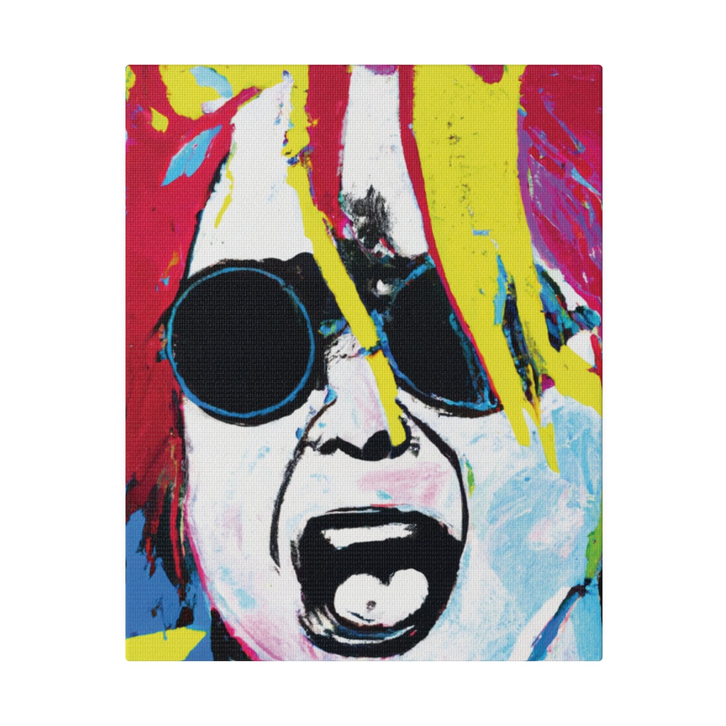 9456X - Rockstar Painting Print | Face | Abstract | Poster | Home Decor | Wall Art | Music Art | Canvas