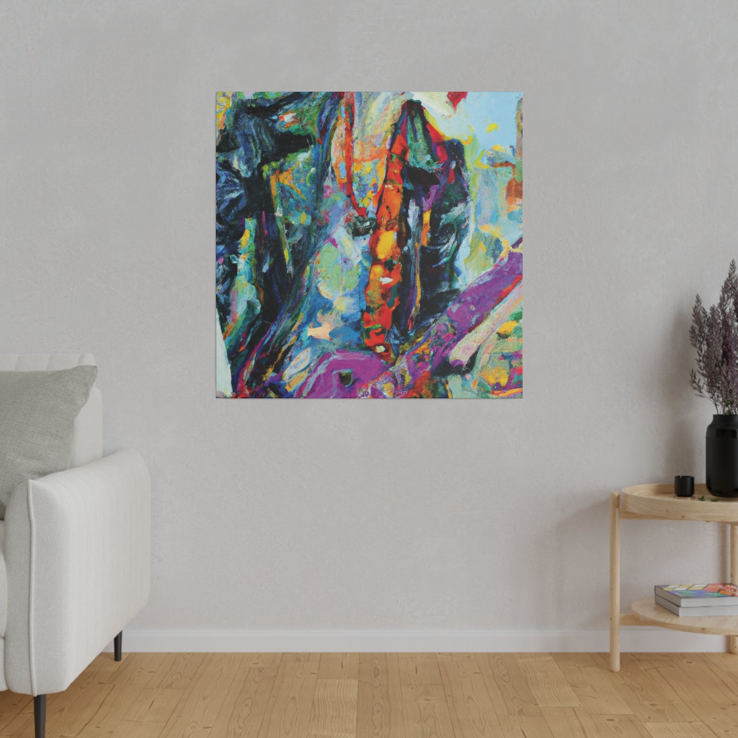9351Q - Rockstar Oil Painting Style Print | Poster | Home Decor | Wall Art | Music Art | Canvas