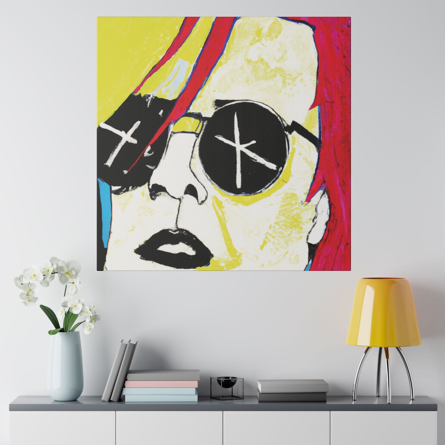 4152P - Rockstar Painting Print | Face | Abstract | Poster | Home Decor | Wall Art | Music Art | Canvas