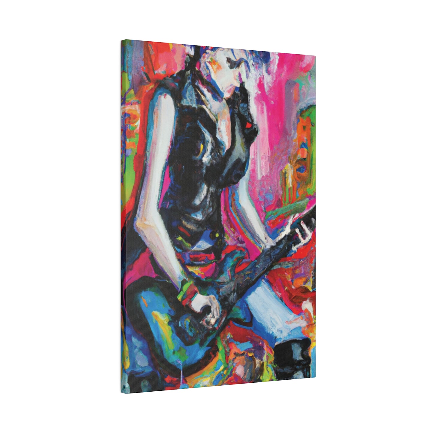 795W - Rockstar Oil Painting Style Print | Poster | Home Decor | Wall Art | Music Art | Canvas