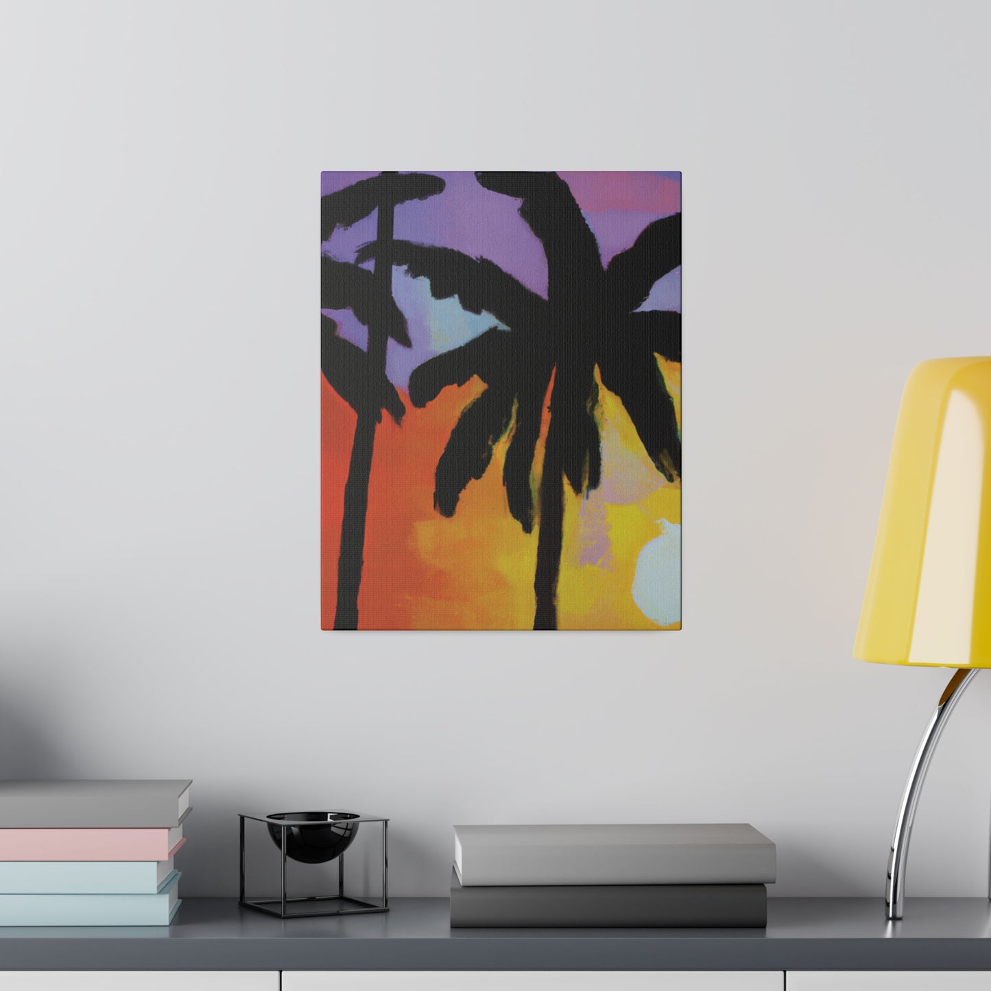 8594V - Miami Beach Sunset Painting Print | Miami | Beach | Sunset | Poster | Home Decor | Wall Art | Canvas