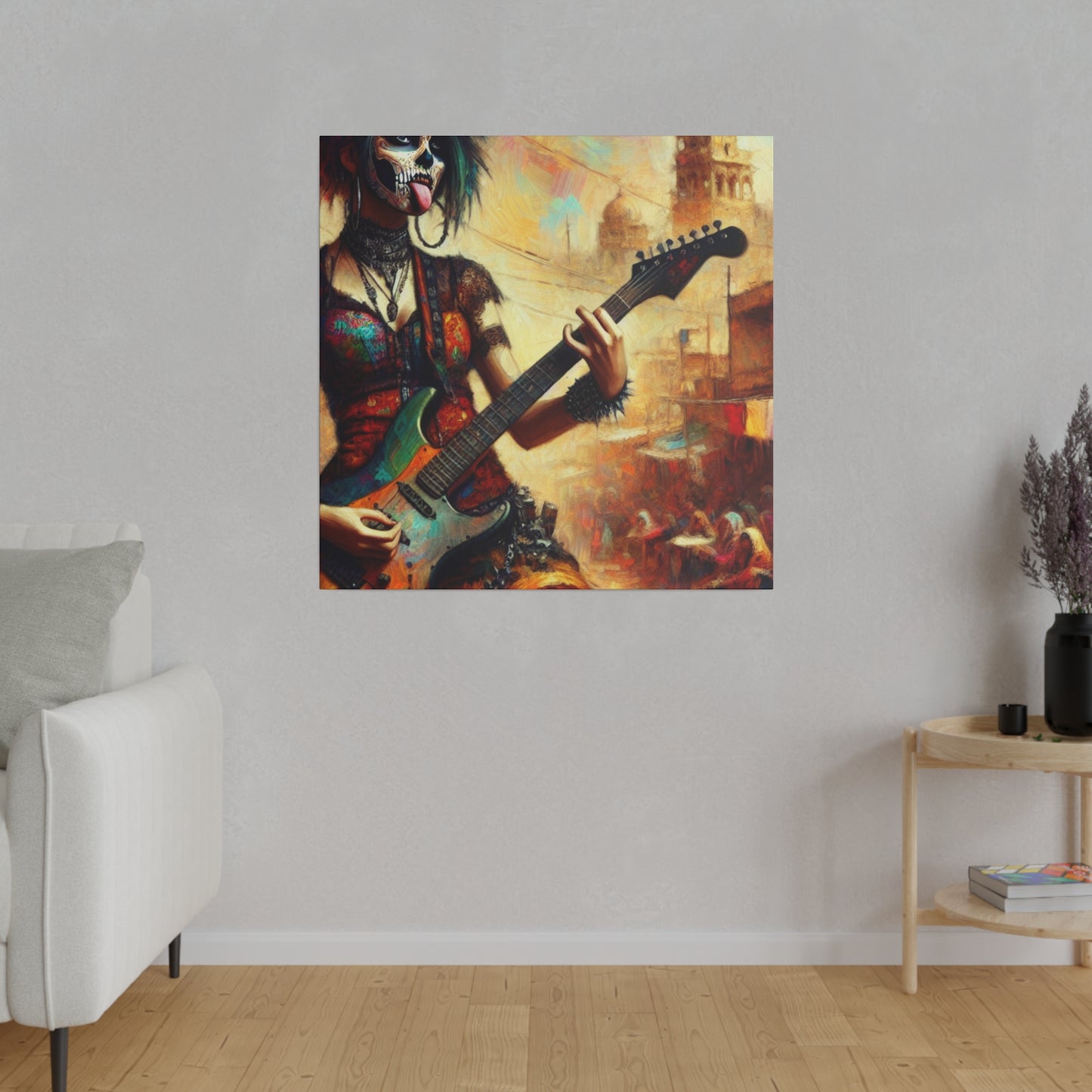 3752F - Rockstar Oil Painting Style Print | Poster | Home Decor | Wall Art | Music Art | Canvas