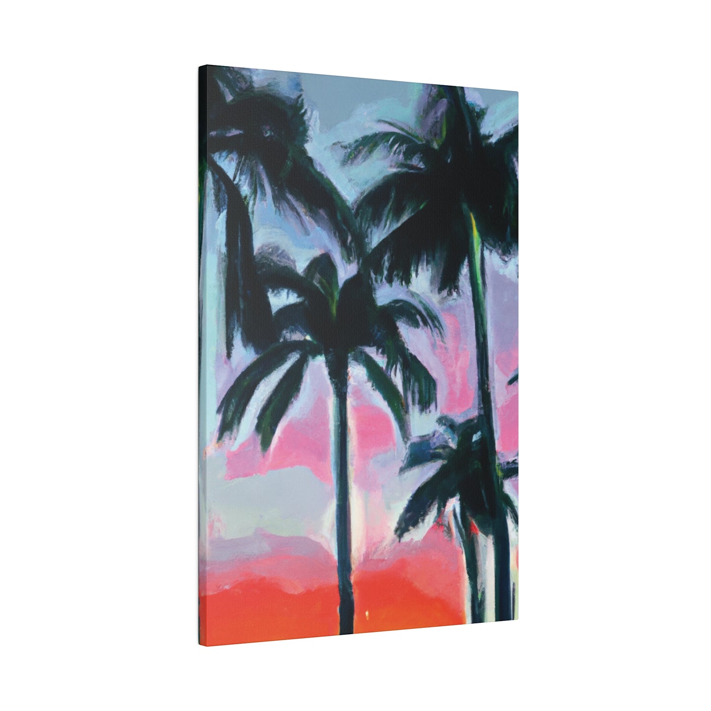 7629F - Miami Beach Sunset Painting Print | Miami | Beach | Sunset | Poster | Home Decor | Wall Art | Canvas