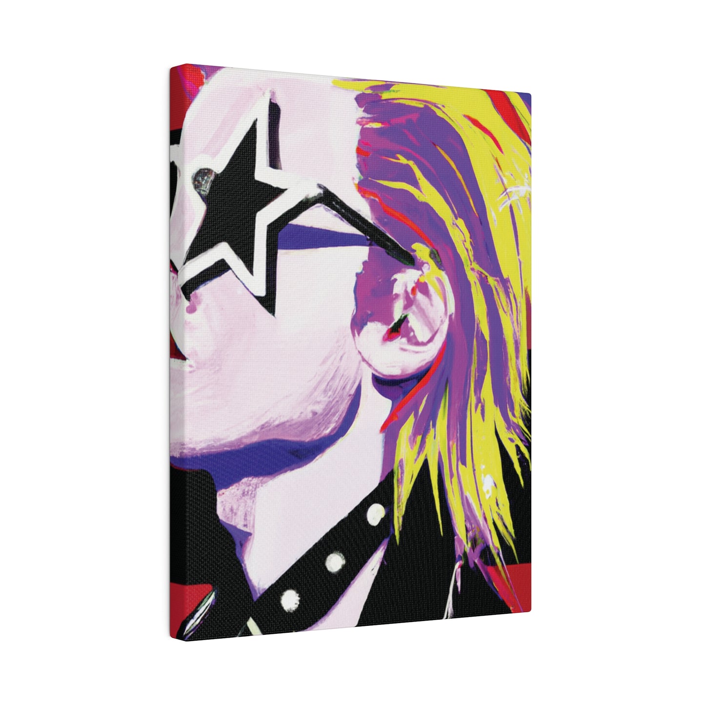 7547K - Rockstar Painting Print | Face | Abstract | Poster | Home Decor | Wall Art | Music Art | Canvas