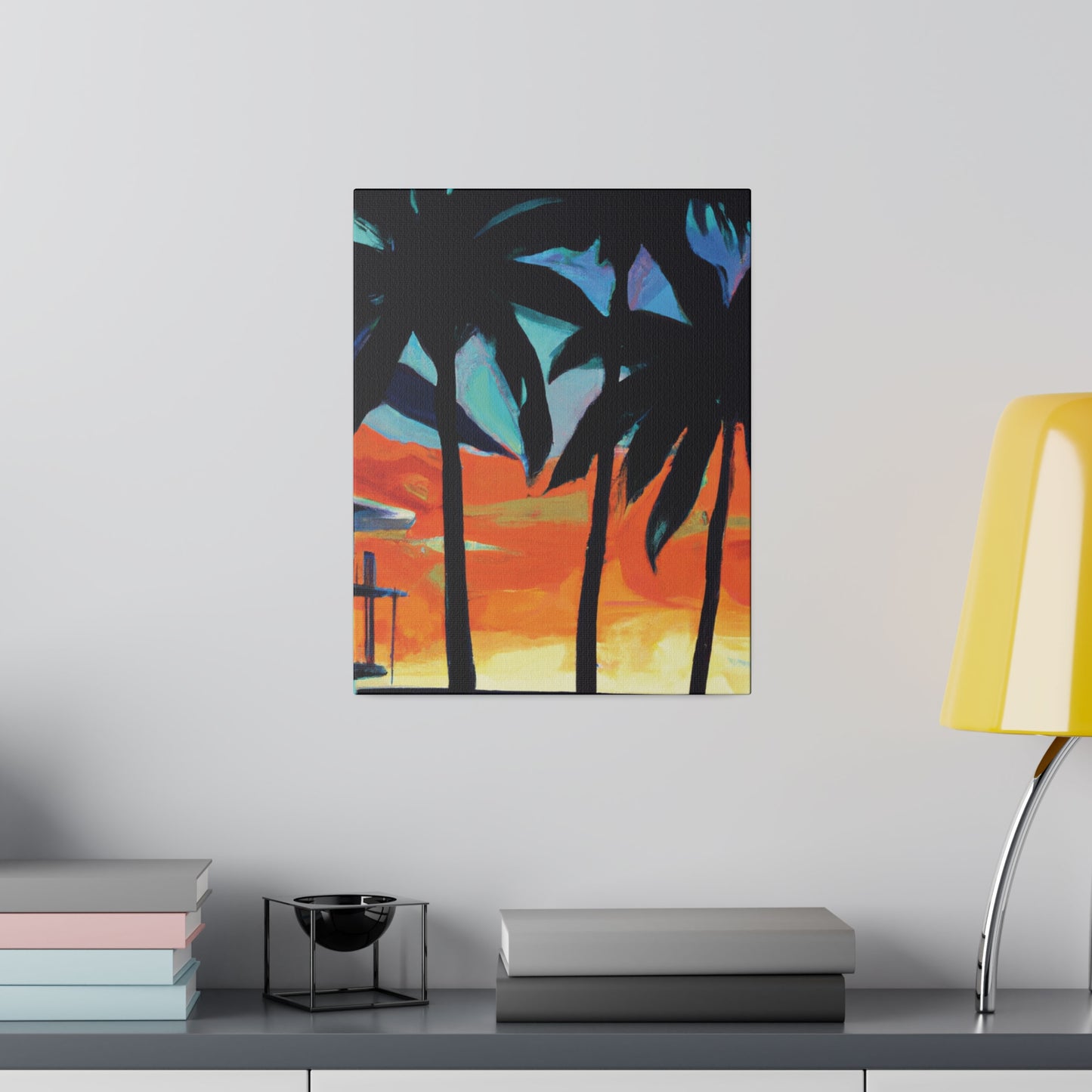 4567W - Miami Beach Sunset Painting Print | Miami | Beach | Sunset | Poster | Home Decor | Wall Art | Canvas