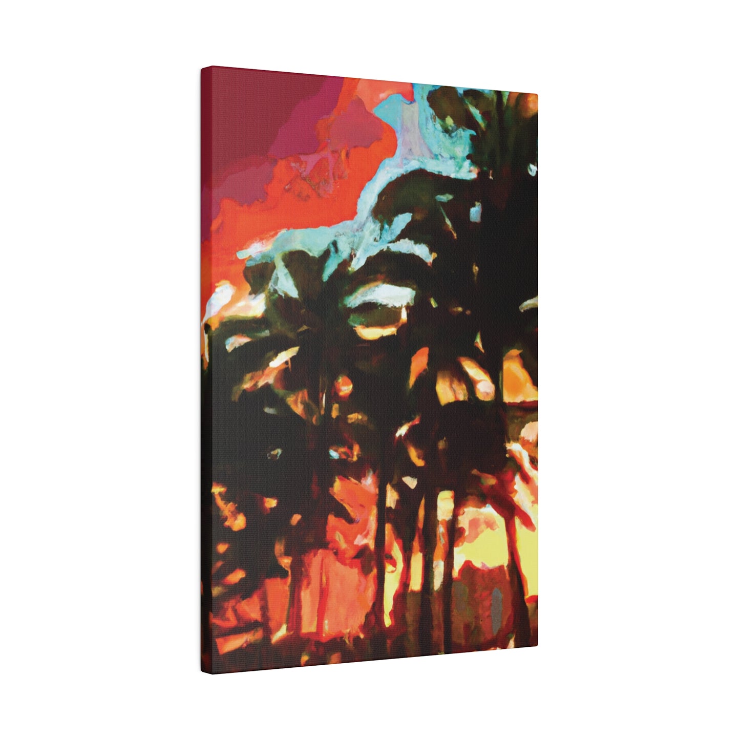 4052W - Miami Beach Sunset Painting Print | Miami | Beach | Sunset | Poster | Home Decor | Wall Art | Canvas