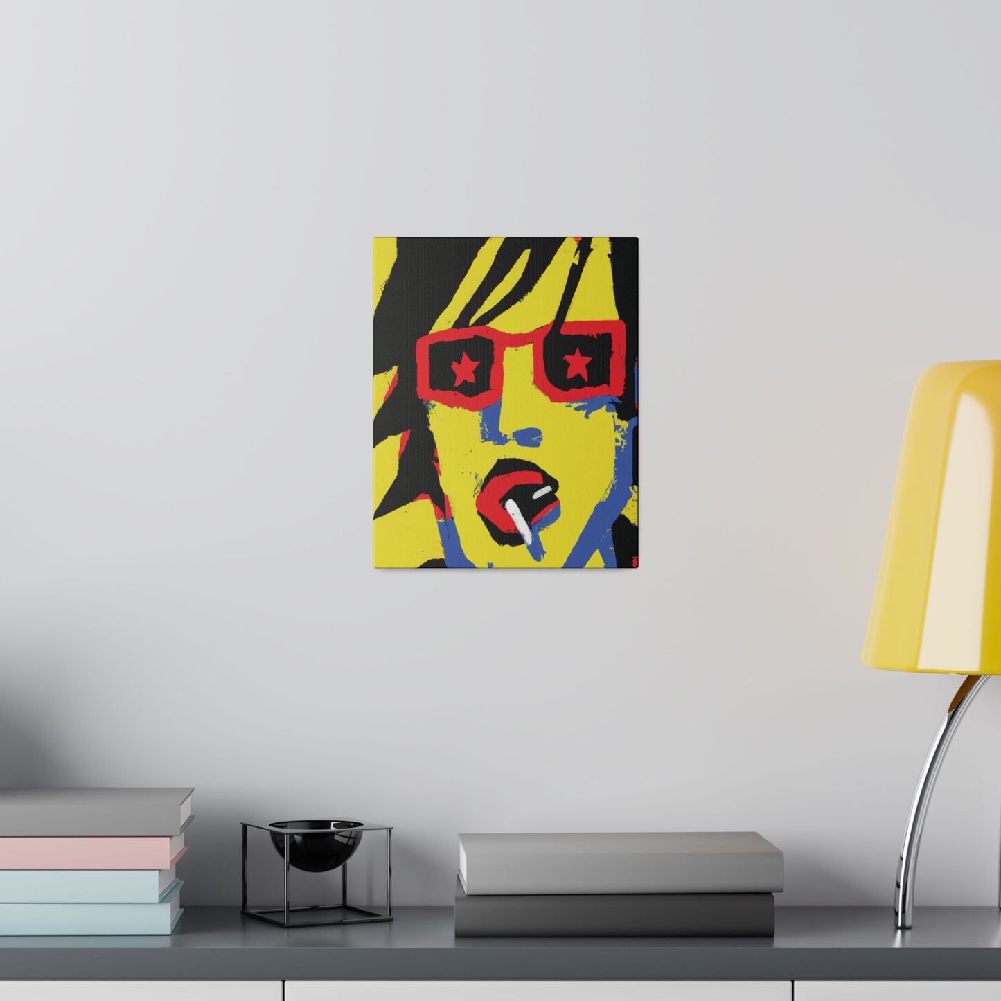 4745B - Rockstar Painting Print | Face | Abstract | Poster | Home Decor | Wall Art | Music Art | Canvas