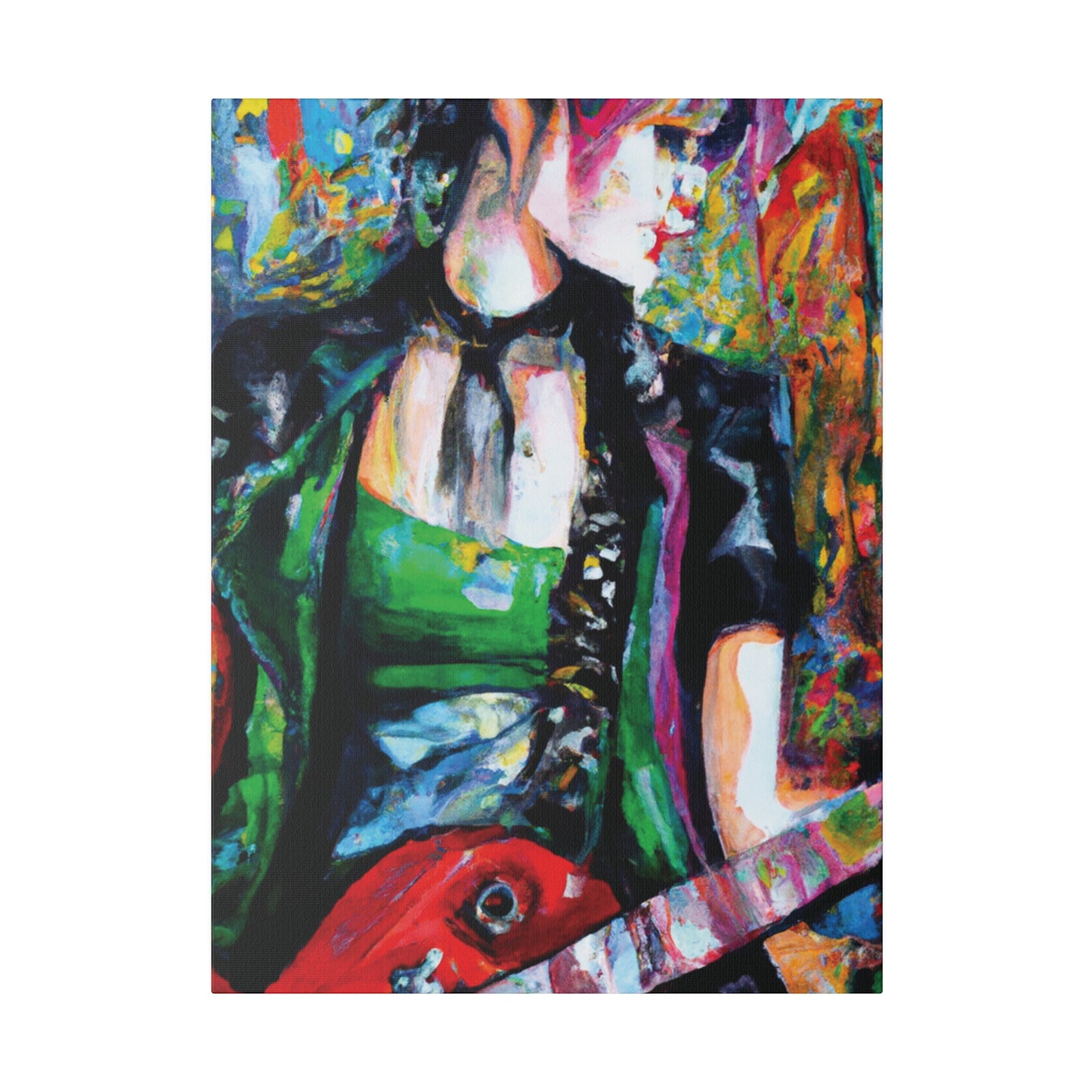 9737J - Rockstar Oil Painting Style Print | Poster | Home Decor | Wall Art | Music Art | Canvas