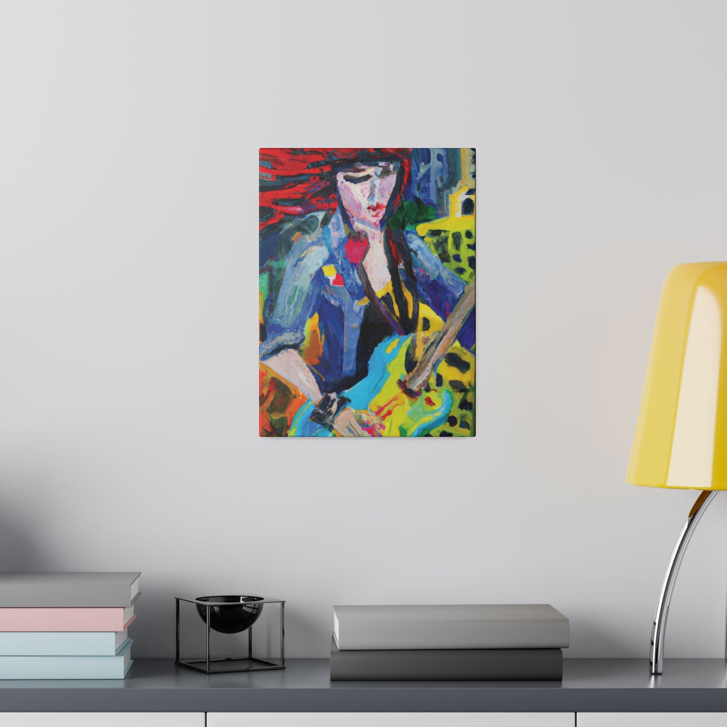 5084Q - Rockstar Oil Painting Style Print | Poster | Home Decor | Wall Art | Music Art | Canvas