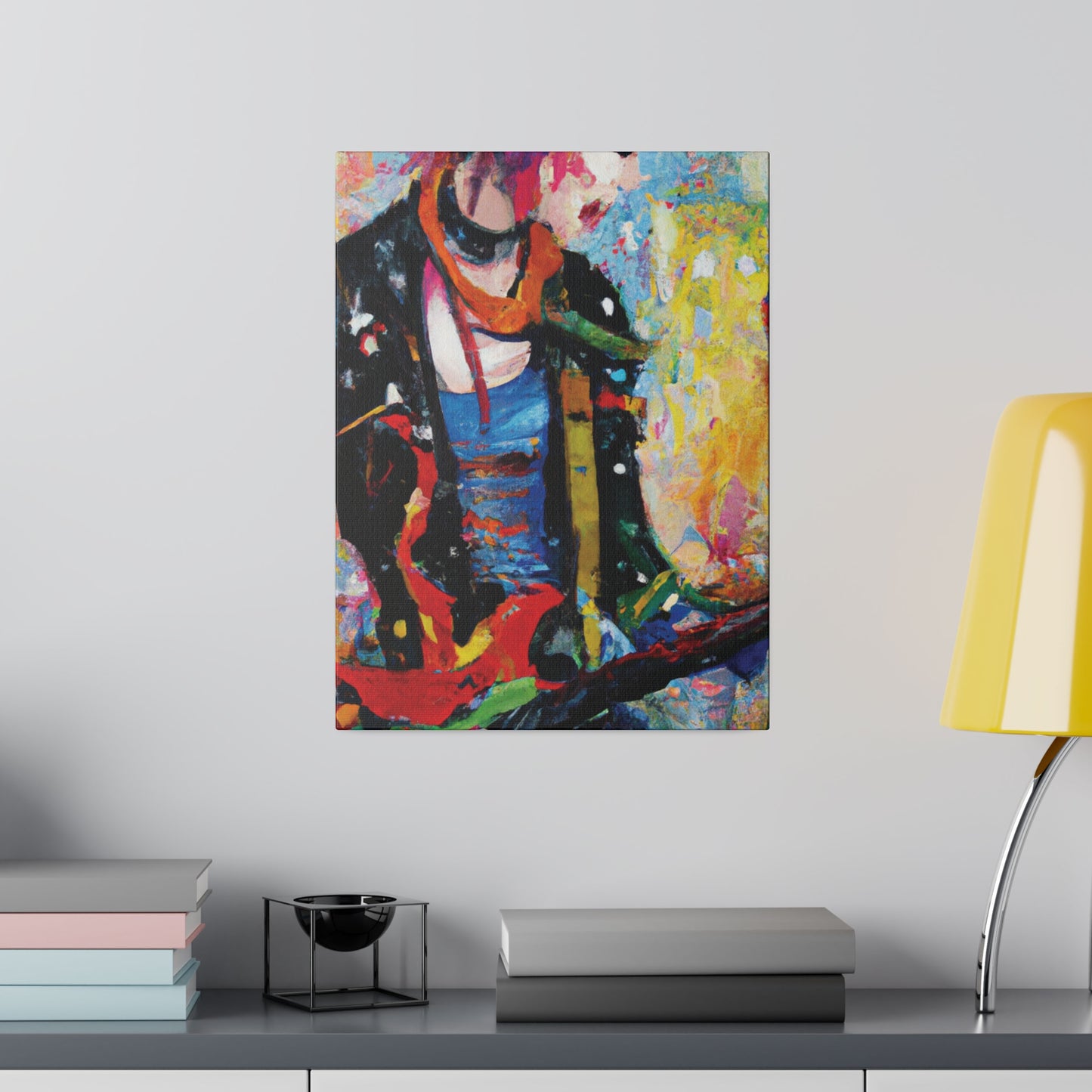 3151J - Rockstar Oil Painting Style Print | Poster | Home Decor | Wall Art | Music Art | Canvas