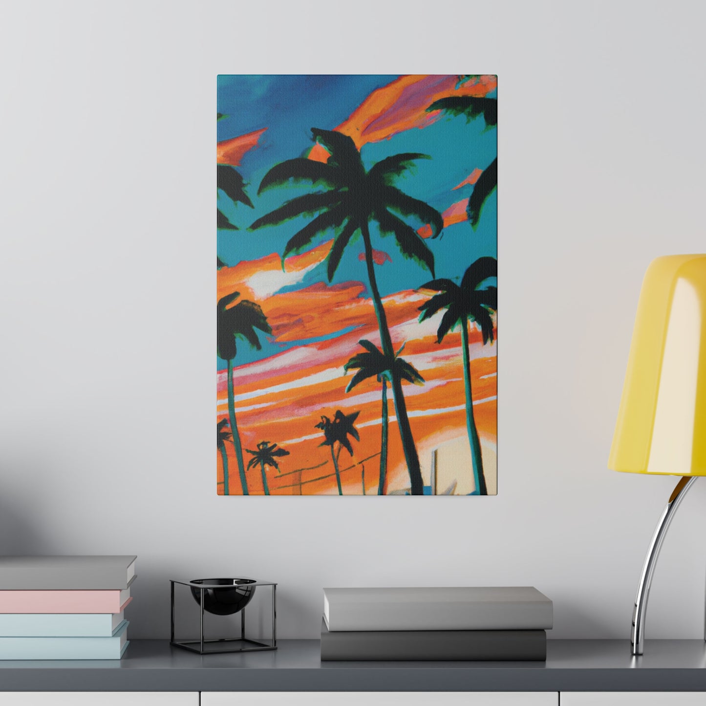 4895G - Miami Beach Sunset Painting Print | Miami | Beach | Sunset | Poster | Home Decor | Wall Art | Canvas