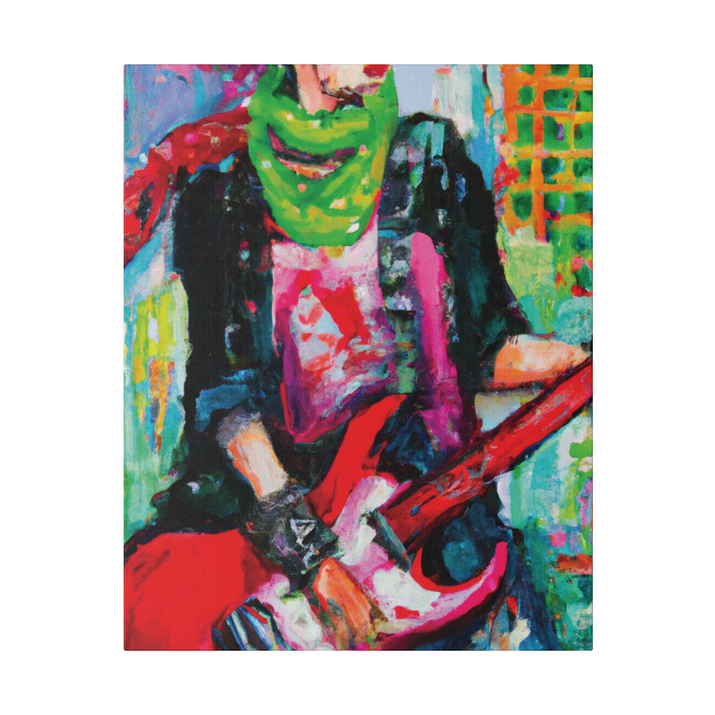 3075J - Rockstar Oil Painting Style Print | Poster | Home Decor | Wall Art | Music Art | Canvas