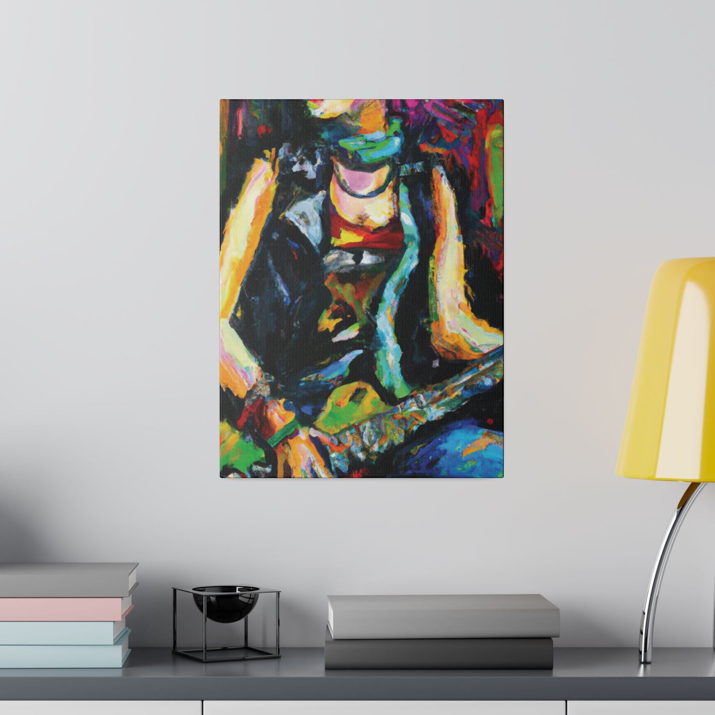 7187Z - Rockstar Oil Painting Style Print | Poster | Home Decor | Wall Art | Music Art | Canvas