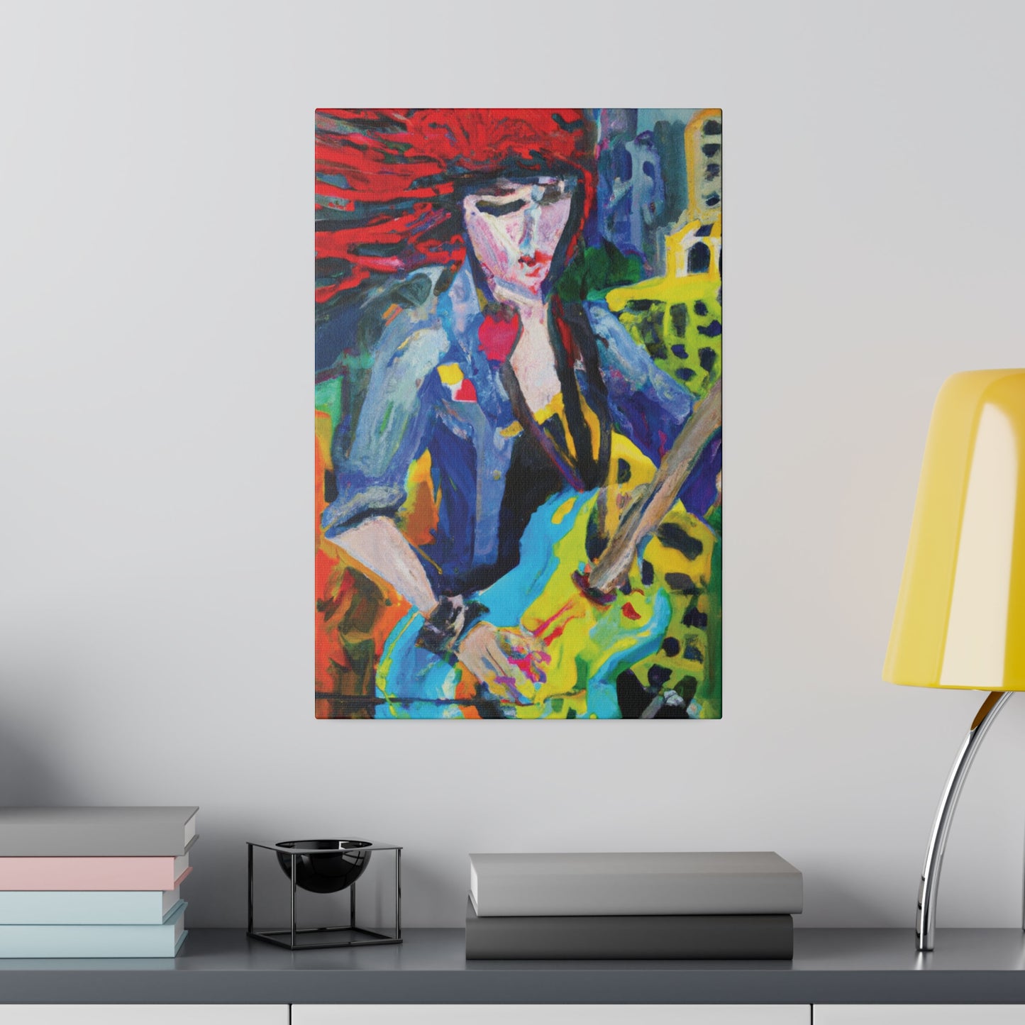 5084Q - Rockstar Oil Painting Style Print | Poster | Home Decor | Wall Art | Music Art | Canvas