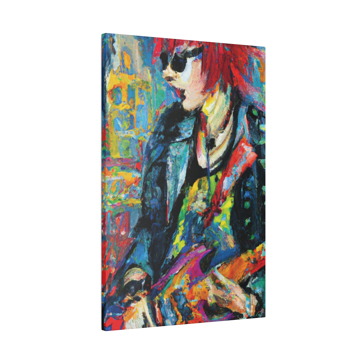 1754P - Rockstar Oil Painting Style Print | Poster | Home Decor | Wall Art | Music Art | Canvas