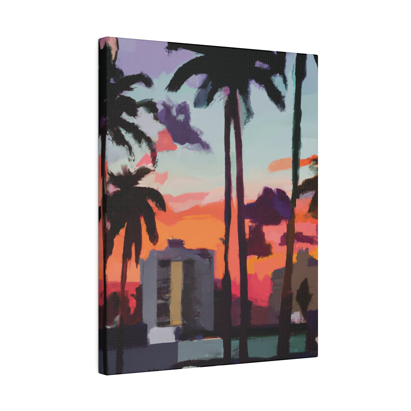 8405R - Miami Beach Sunset Painting Print | Miami | Beach | Sunset | Poster | Home Decor | Wall Art | Canvas